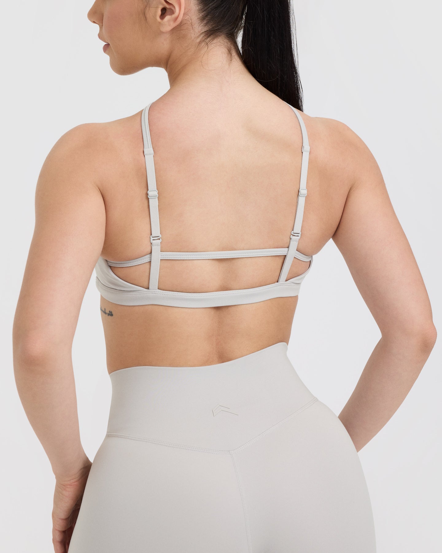 Timeless Strappy Bralette - Light Grey Seamless Comfort Bra for Women | Perfect for Yoga, Lounge & Everyday Wear