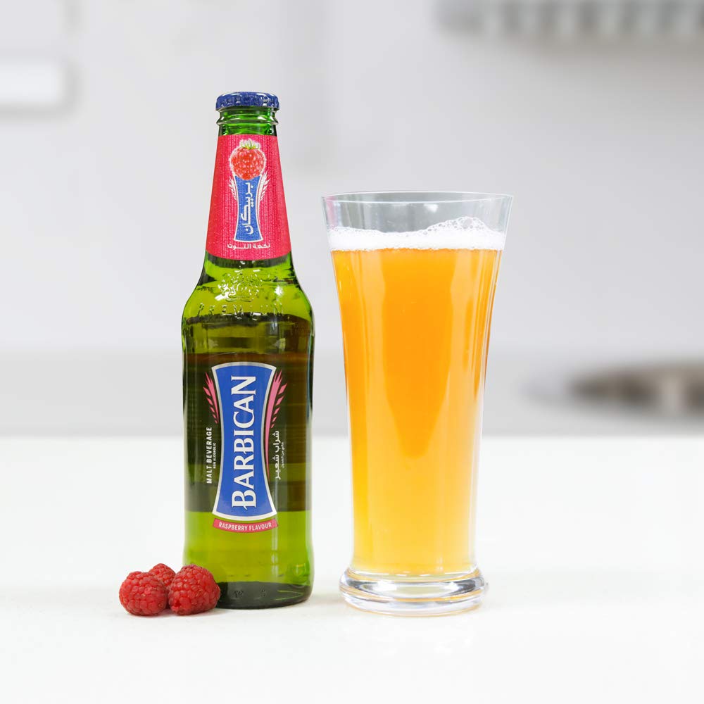 Barbican Raspberry Non-Alcoholic Drink - 11.1 fl. Oz (330ml) Cans, Pack of 24 | Refreshing Alcohol-Free Beverage for Parties, Picnics & Healthy Lifestyle | Great for Kids, Pregnant Women & Designated Drivers