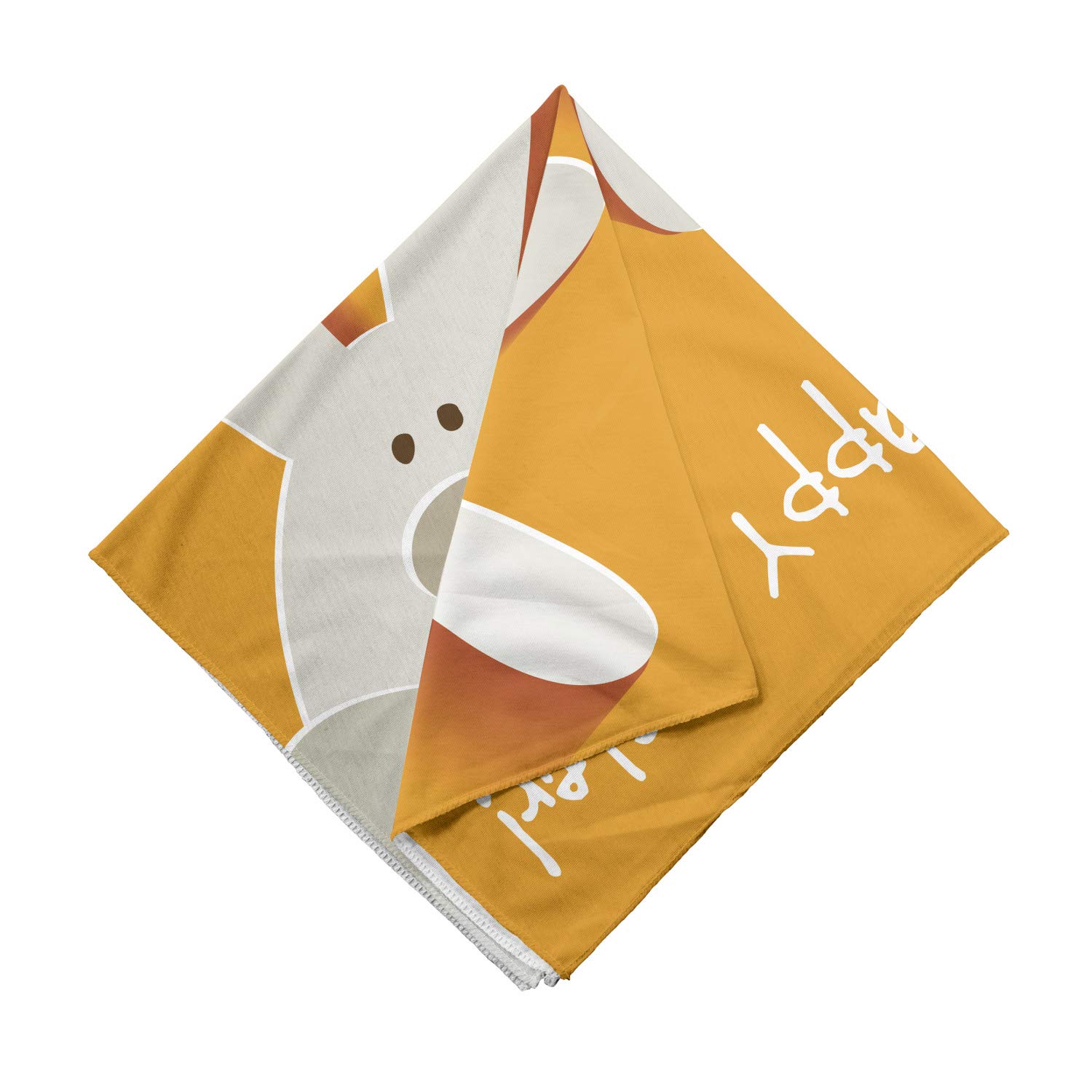 Ambesonne Easter Bandana - Happy Easter Bunnies Print Unisex Head & Neck Scarf for Men Women - Perfect for Easter Celebrations, Spring Festivals & Outdoor Activities