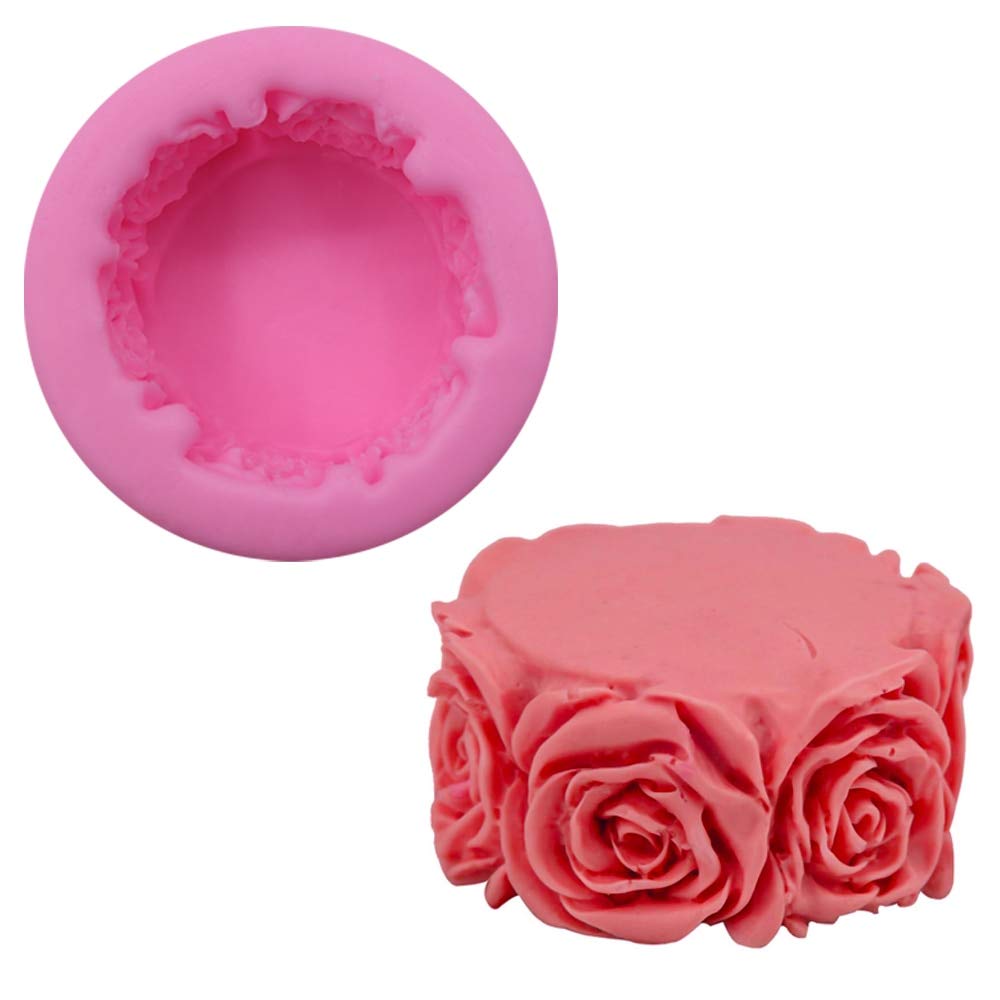 3D Rose Flower Silicone Soap Mold - DIY Handmade Soap Making Kit for Candles, Fondant, Cake Decorations & Craft Projects - Perfect for Home Spa, Wedding Favors, and DIY Gifts