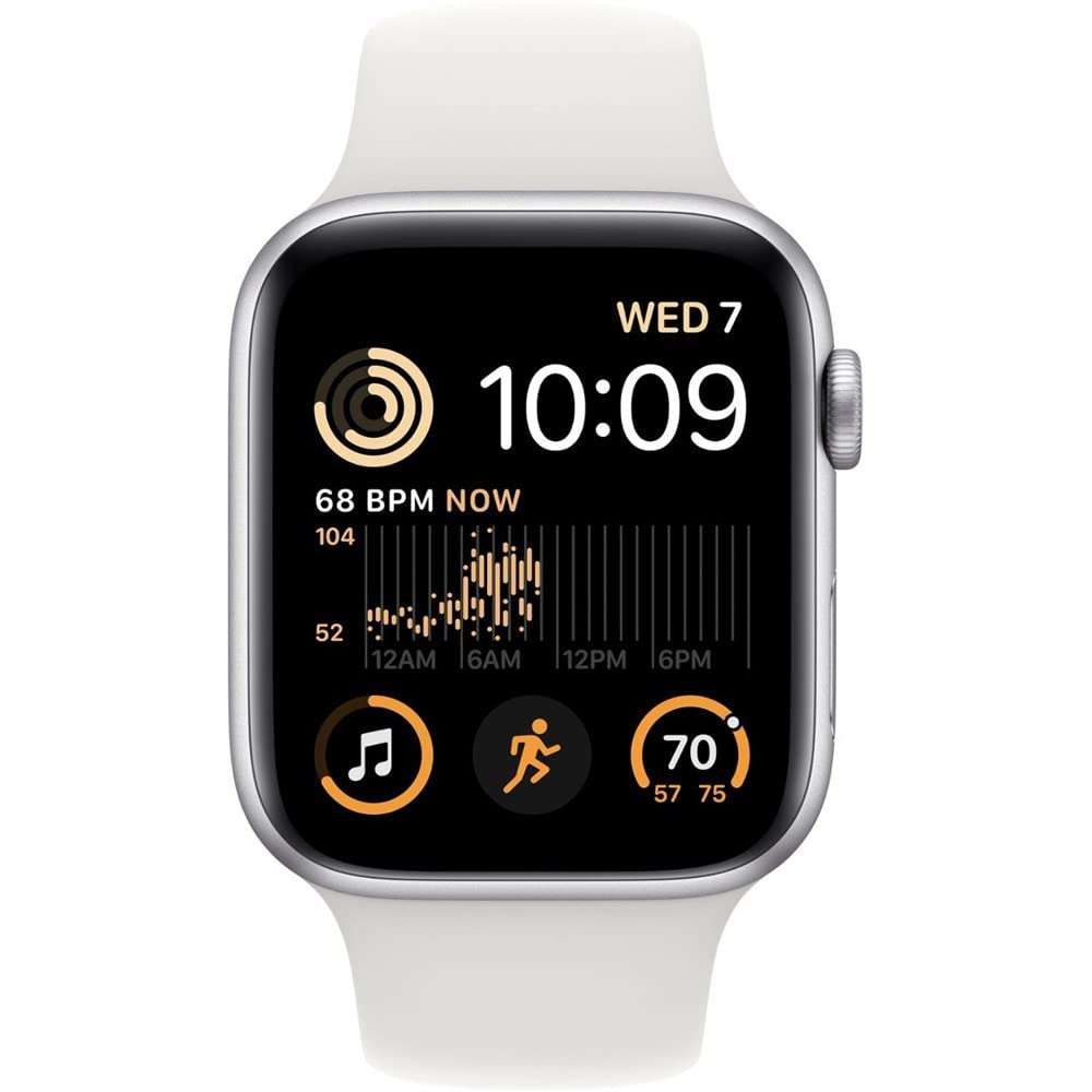 Apple Watch SE 2022 (44mm) GPS + Cellular Unlocked Smartwatch - Aluminum Case (Renewed Like New) for Fitness Tracking, Notifications & Calls | Perfect for Running, Workouts & Daily Use