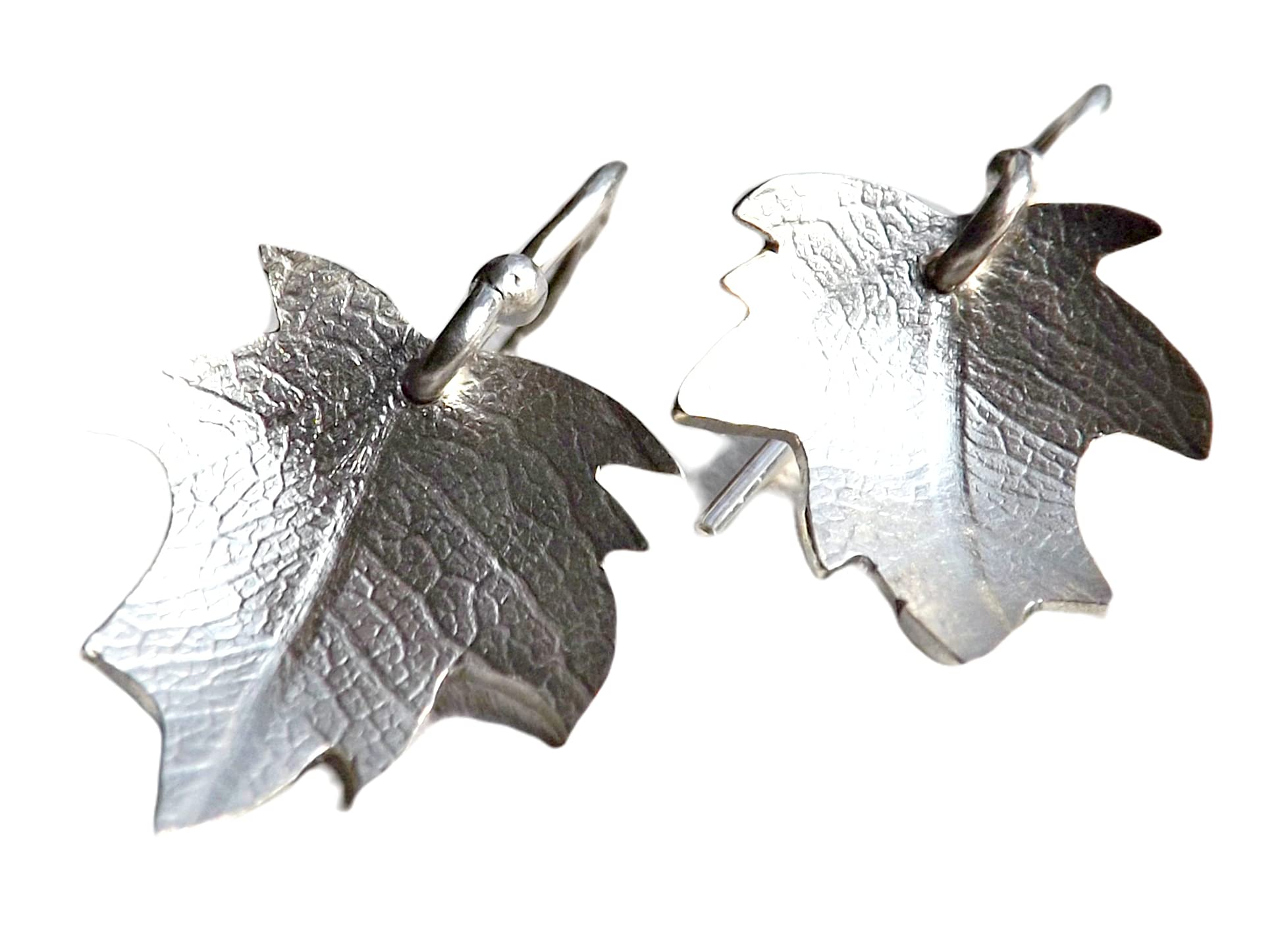 Handmade Silver Leaf Dangle Earrings | Nature-Inspired Woodland Jewelry | Perfect Wedding Gift for Her | Boho Chic Accessories for Bridesmaids & Outdoor Weddings