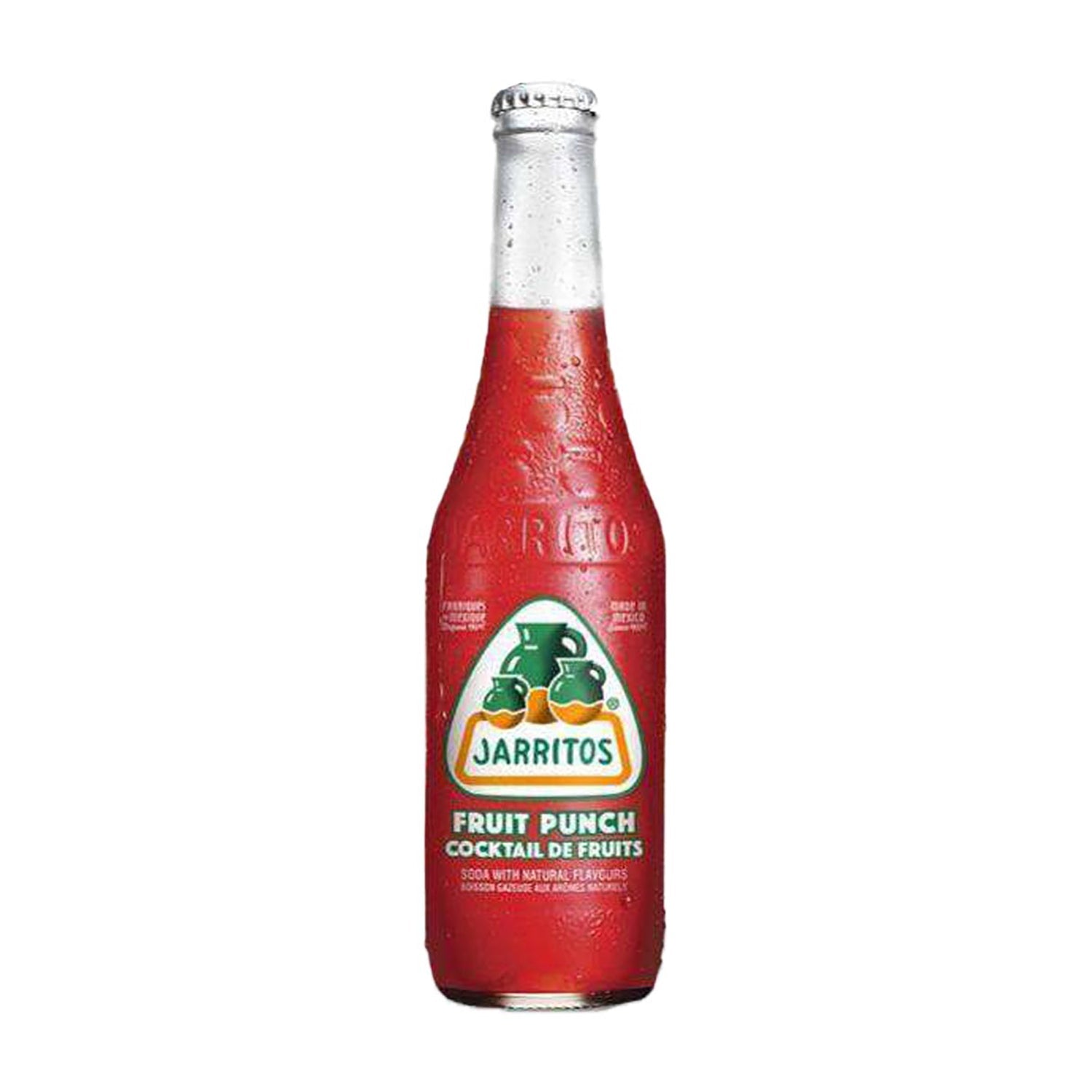 Jarritos Fruit Punch Soda - 12.5oz Glass Bottle - Refreshing Mexican Soft Drink for Parties, BBQs & Summer Gatherings