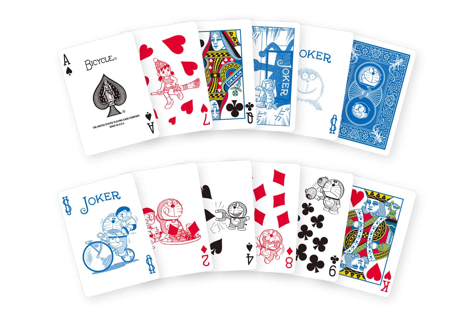 Doraemon Anime Themed Playing Cards - 52 Deck with Cute Cartoon Characters - Perfect for Family Game Nights, Parties, and Collectors