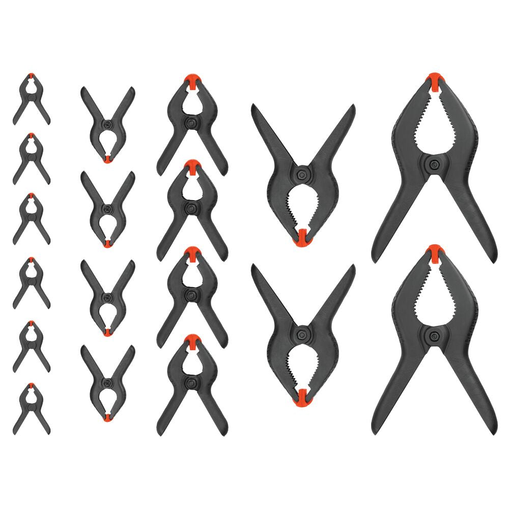 18-Pack Spring Clamps - Heavy Duty Woodworking Clamps for DIY Projects, Home Improvement, and Crafting - Perfect for Woodworking, Metalworking, and Home Repairs