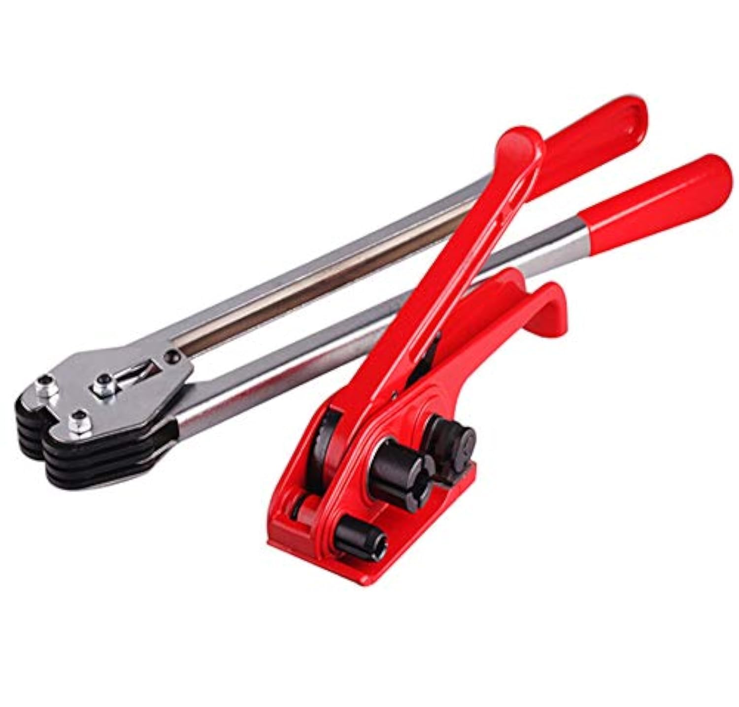 Heavy Duty Manual Poly Strapping Tool Kit - Tensioner, Cutter & Sealer for 1/2