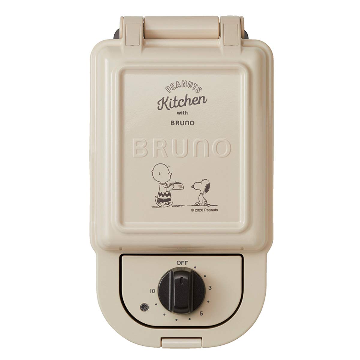 BRUNO Peanuts Hot Sandwich Maker BOE069-ECRU Japanese Import for Breakfast, Snacks & Party Food