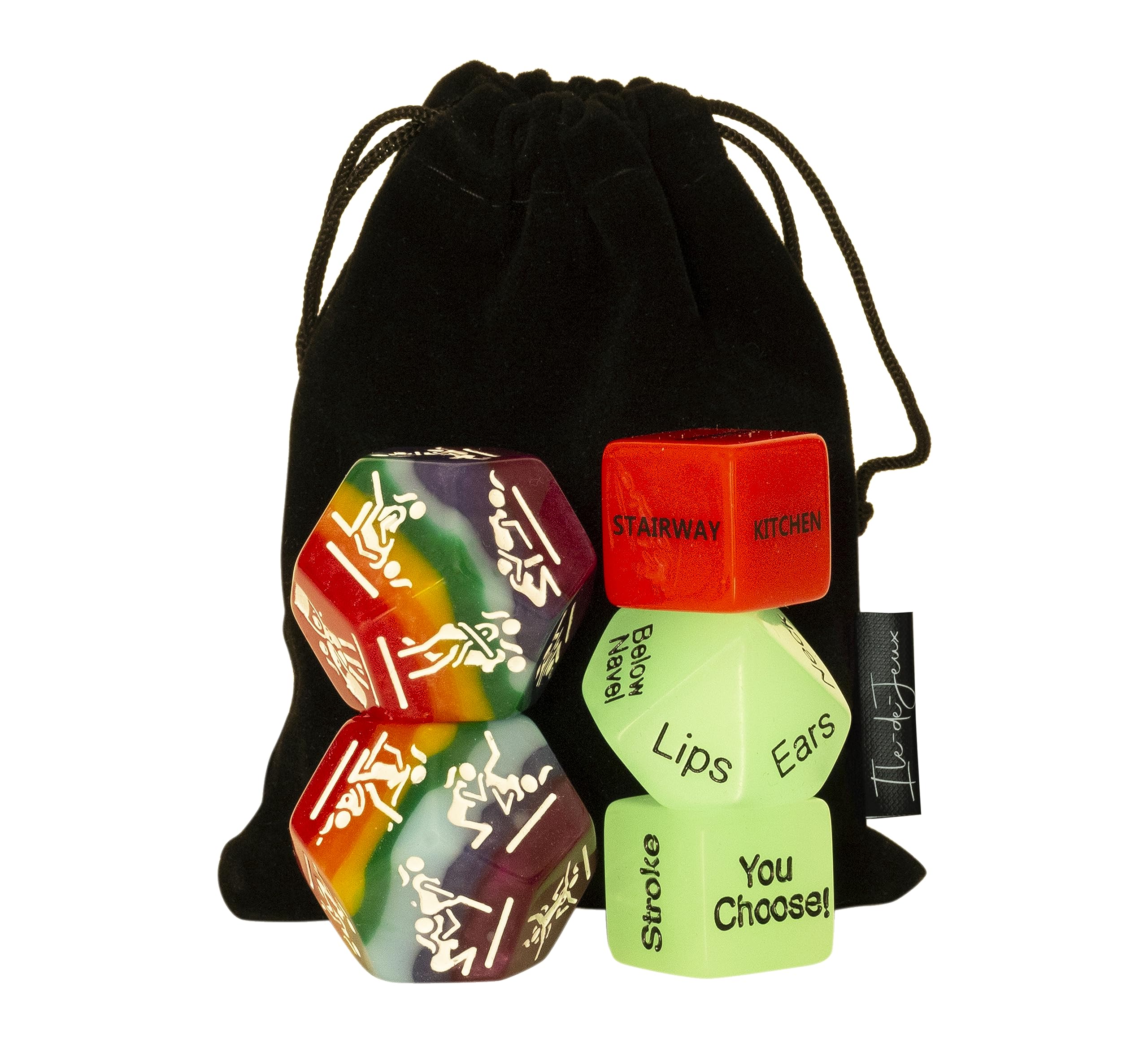 LGBTQ+ Pride Sex Dice Set for Couples - 5 Naughty Love Dice Game for Adults, Lesbian & Gay Valentines Gift, Sex Positions Toy for Romantic Game Night & Parties (Men/Women Models Available) - Perfect for Couples Play, Bachelorette Parties & Spicing Up Your Love Life
