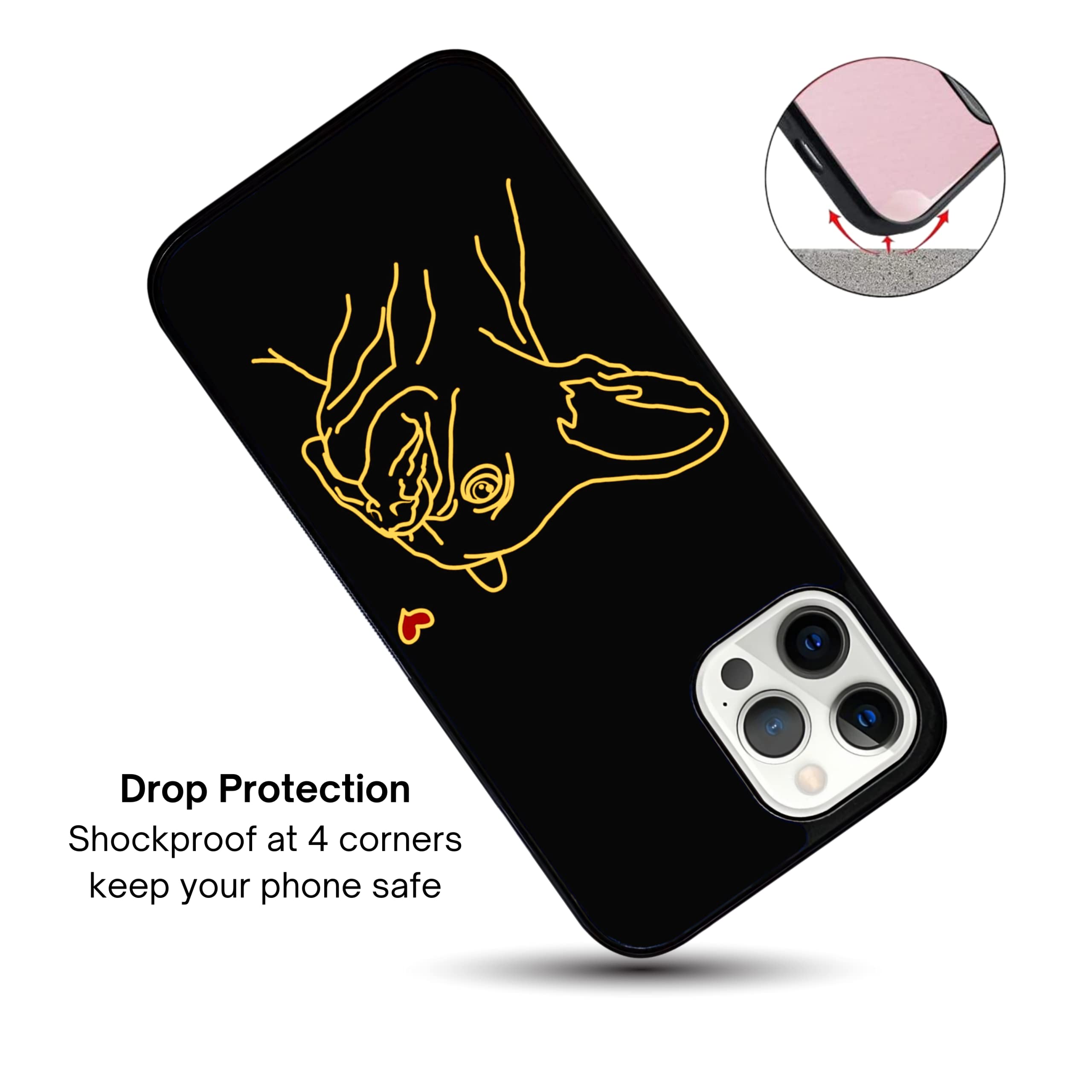 Funny French Bulldog Love Frenchie Dog Mom iPhone 13 Case - Durable Non-Slip TPU Rubber Shockproof Slim Protective Cover - Perfect Gift for Dog Lovers & Frenchie Owners - Ideal for Everyday Use, Work & Travel (Black, iPhone 13)