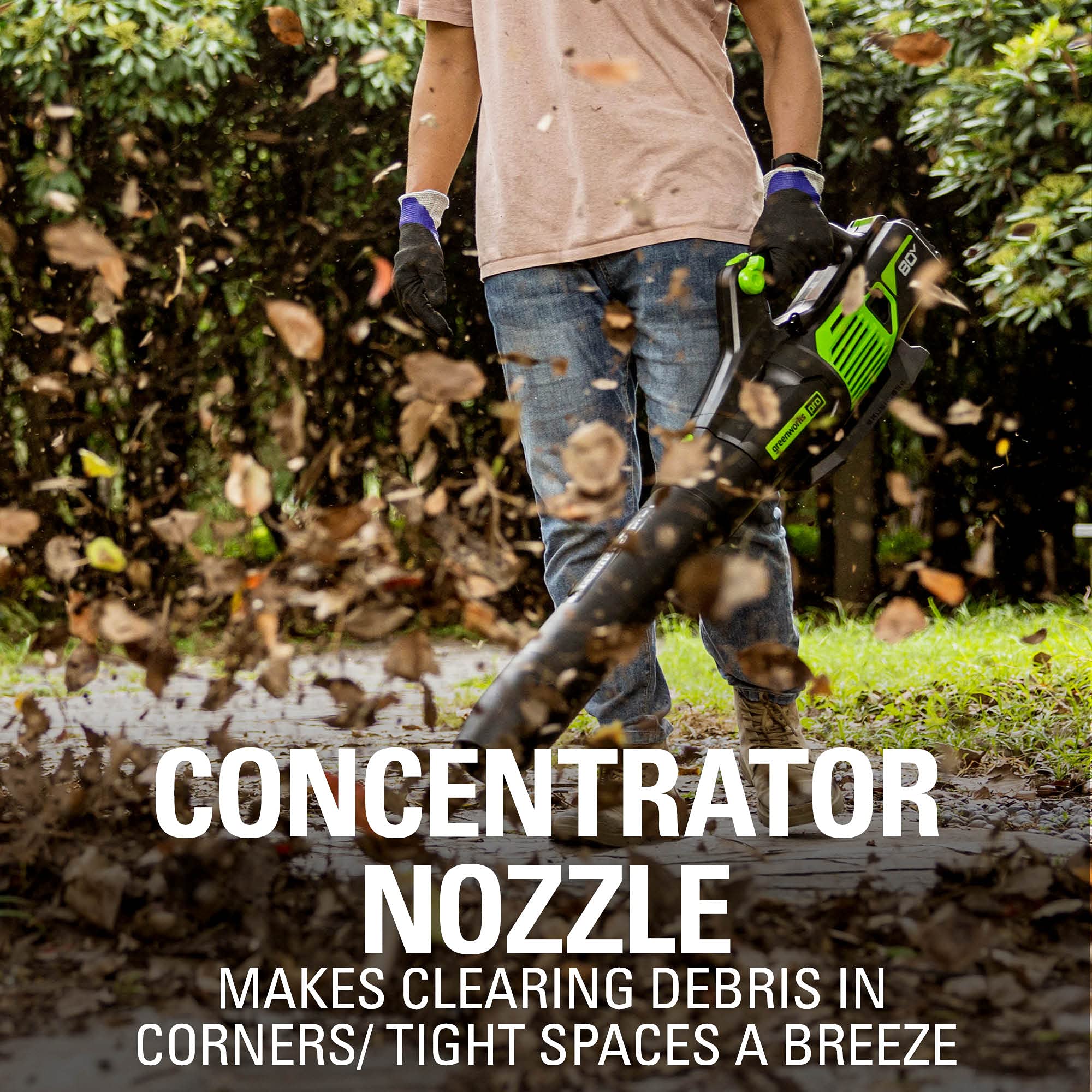 Greenworks 80V Cordless Leaf Blower with 4.0Ah Battery & Rapid Charger - 170 MPH, 730 CFM, Brushless Motor, Compatible with 75+ Tools - Perfect for Yard Cleanup, Driveway Clearing, and Fall Leaf Removal