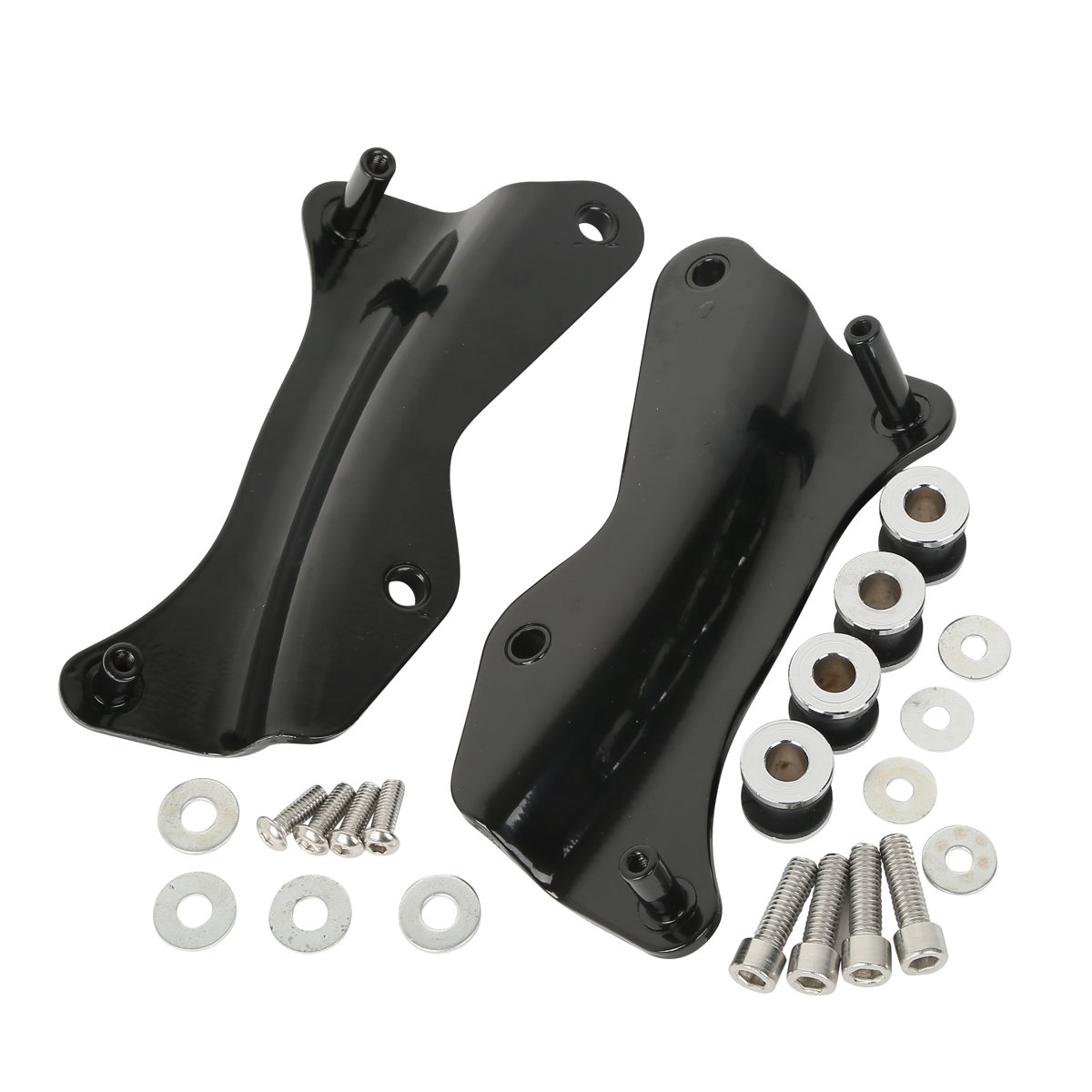 Premium King Tour Pack Luggage Kit for Harley Touring Bikes - Includes Black Latches, Mounting Rack, Docking Hardware & Top Rack - Compatible with Road King, Road Glide, Street Glide & CVO Models (2014-2020) - Perfect for Long-Distance Motorcycle Trips & Storage Solutions