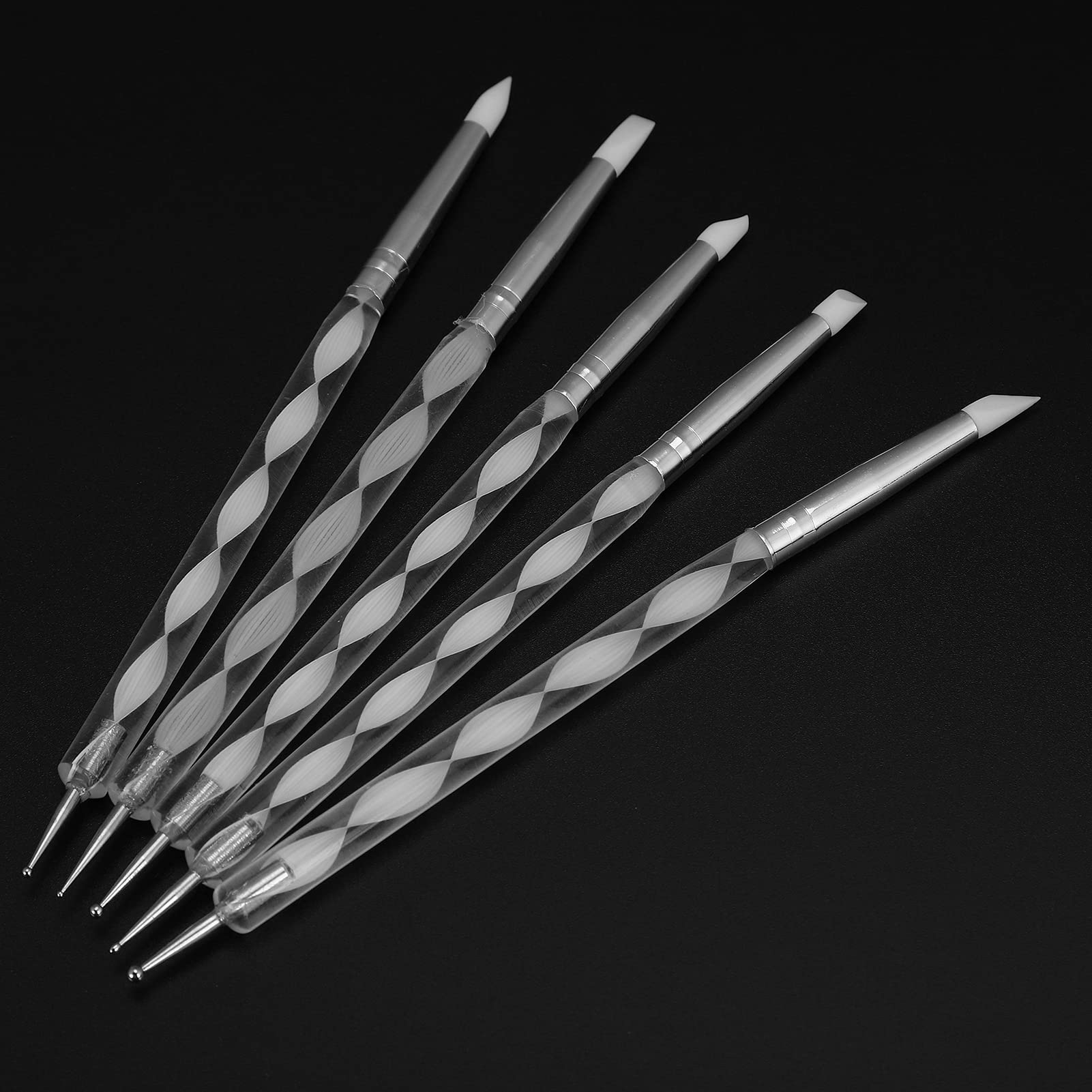 5pcs Nail Art Dotting Pens - Dual Ended DIY Nail Tools for Manicure & Acrylic Nail Art Decoration - Perfect for Home & Salon Use