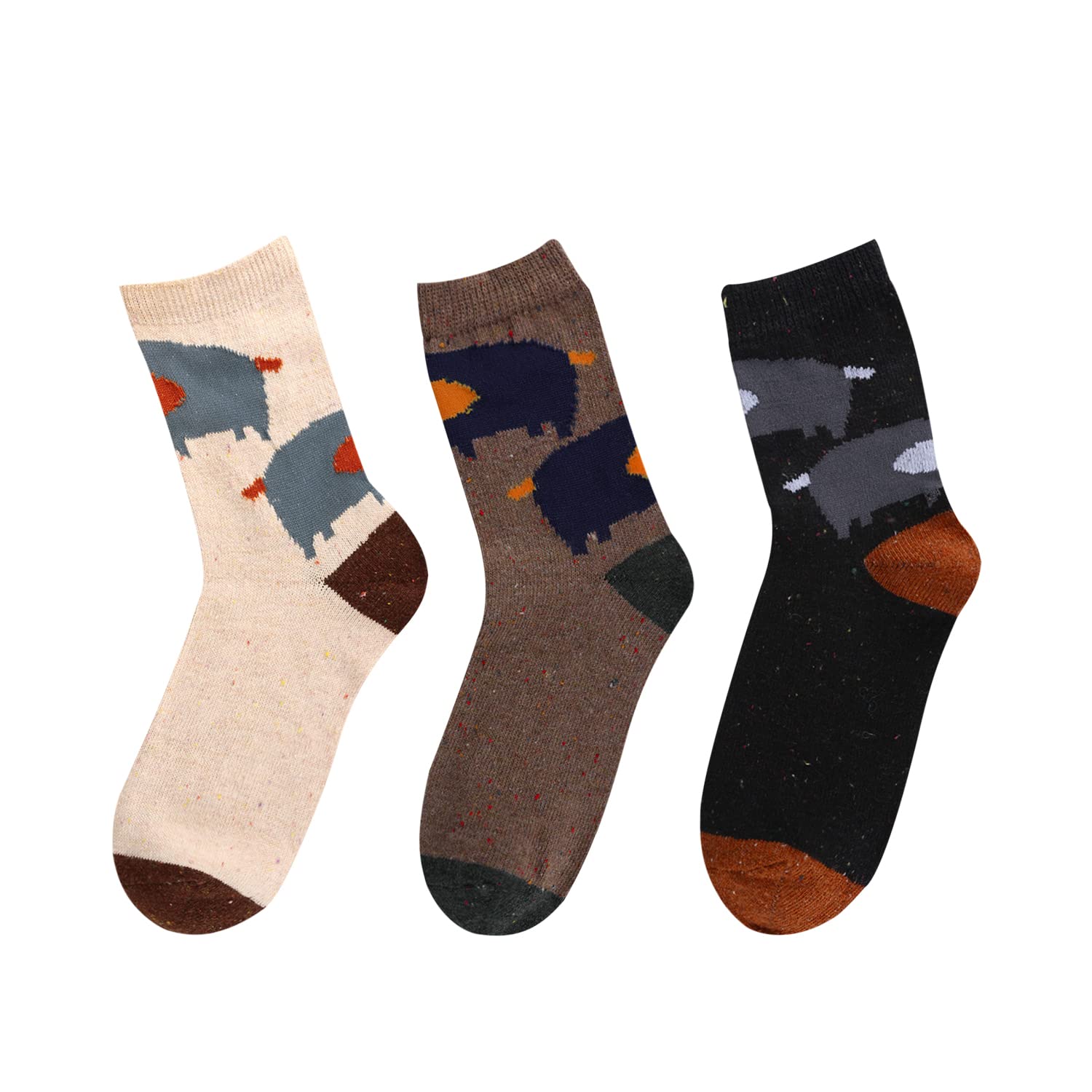 Benefeet Women's Wool Cat Socks - Warm Winter Boot Socks for Hiking & Casual Wear