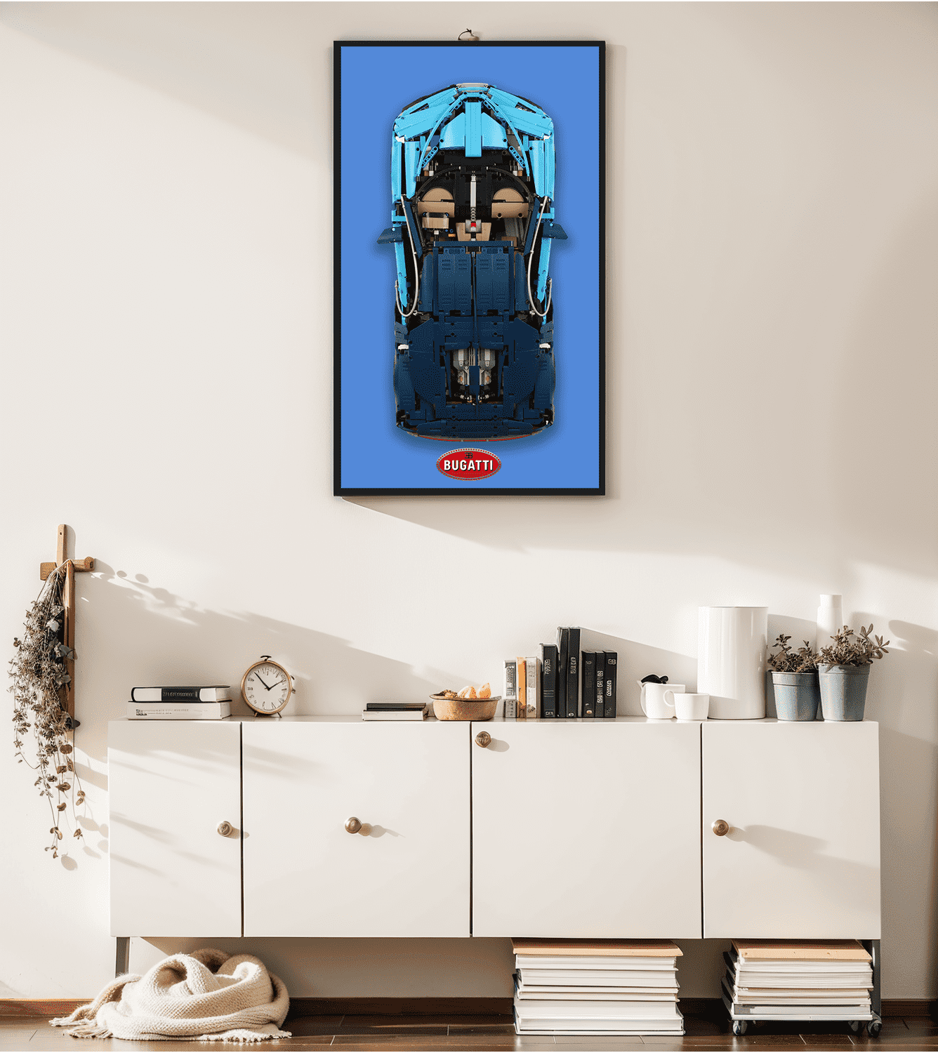 Lego 42083 Technic™ Bugatti Chiron Display Wall Frame - Showcase Your Lego Car Collection - Perfect for Home Office, Game Room, and Gift for Lego Enthusiasts