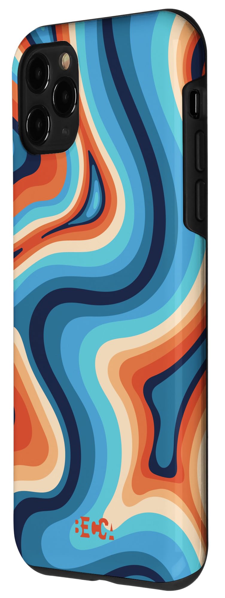 iPhone 11 Pro Retro Groovy Liquid Swirl Case - 70's 80's Psychedelic Style - Perfect for Music Festivals & Vintage Lovers