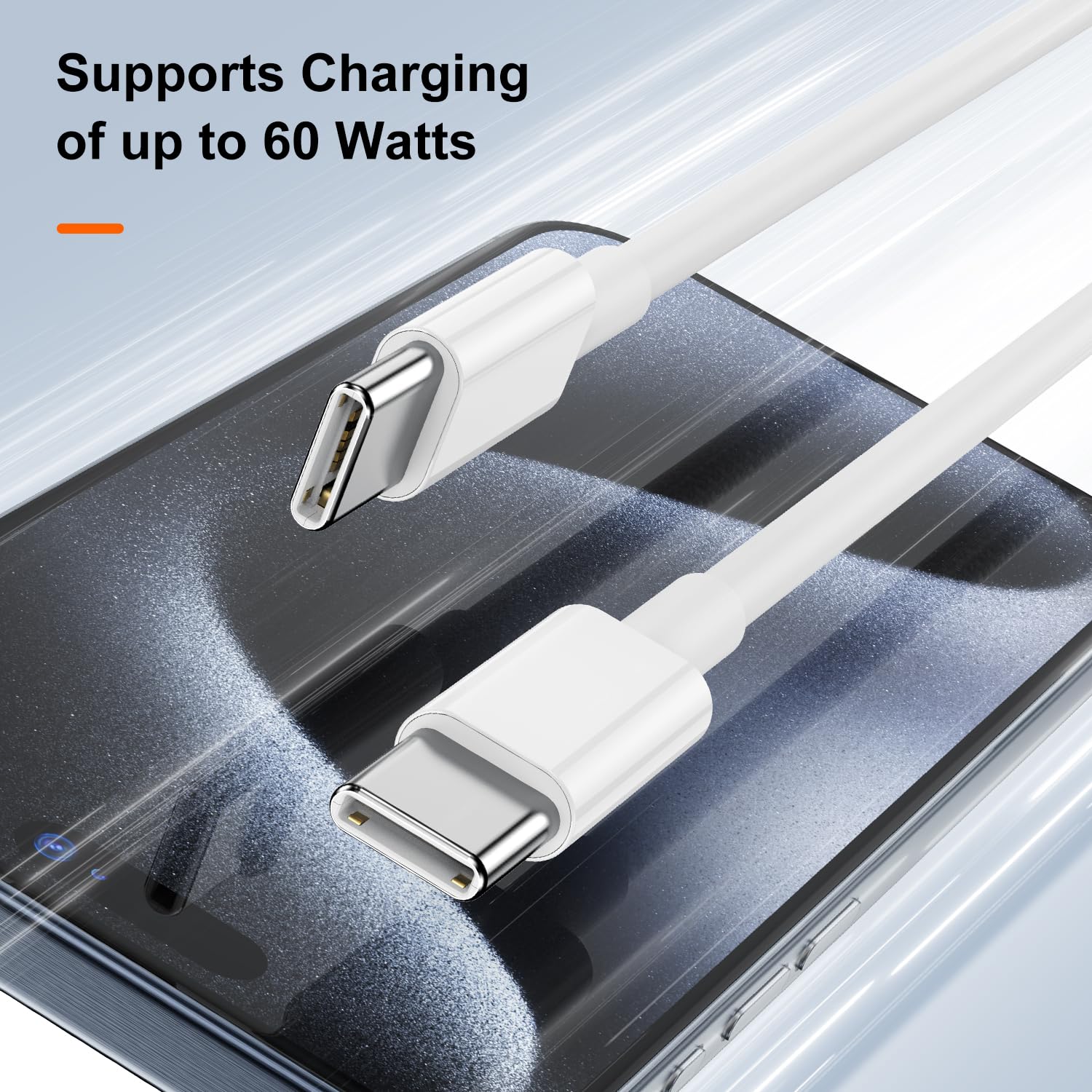 2-Pack 1M USB C to USB C Fast Charging Cable for iPhone 15/16 Series, iPad Pro/Air & MacBook - Super Fast Charging, Durable & Tangle-Free - Perfect for Home, Office & Travel