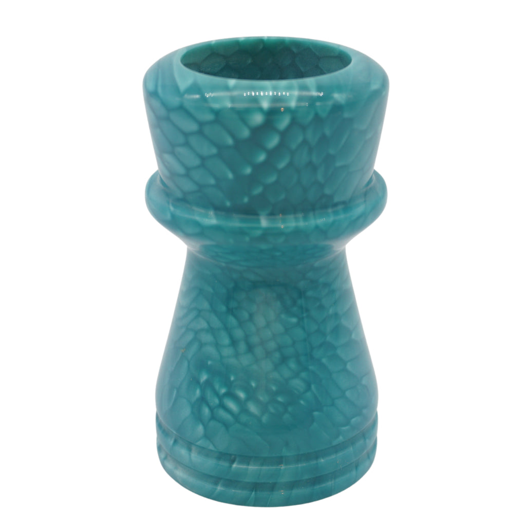 Premium Blue Snakeskin Handcrafted Shaving Brush Handle - Fits 24mm & 26mm Knots - Perfect for Wet Shaving, Grooming Kits & Luxury Bathroom Accessories