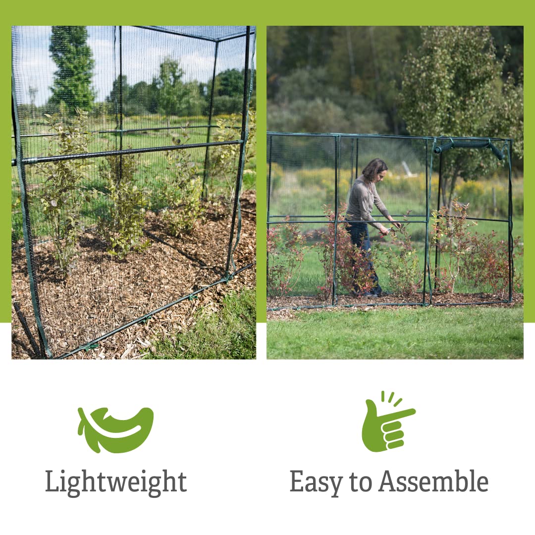 Tall Crop Cage Plant Protection Tent - 6ft H Garden Greenhouse with Zippered Door | Durable Outdoor Plant Covers for Vegetables, Flowers & Lawn Crops | Perfect for Backyard Gardening, Raised Beds & Organic Farming