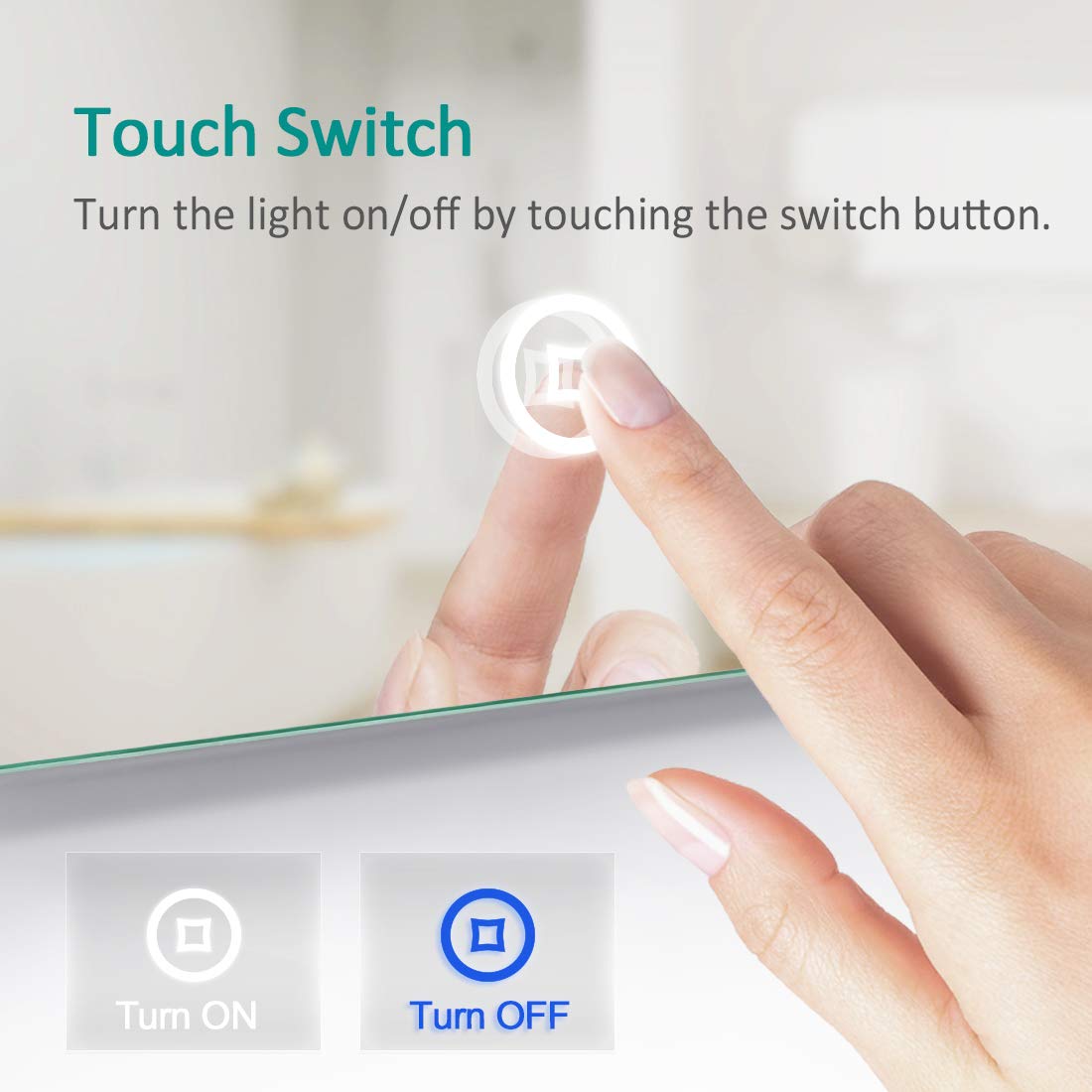 EMKE 800x600mm Bluetooth Bathroom Mirror with Shaver Socket & LED Backlight - Anti-Fog Demister Pad, Touch Control Vanity Mirror for Makeup & Shaving | Perfect for Modern Bathrooms, Luxury Hotels & Spa Decor