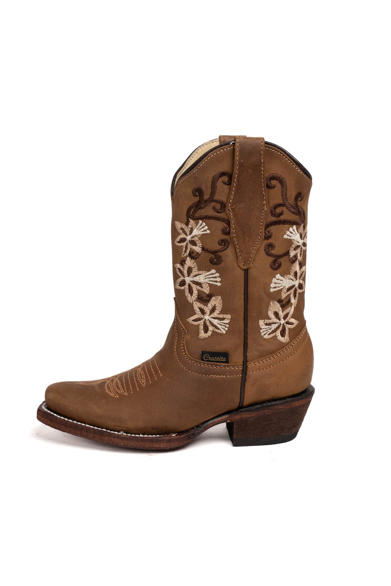 Little Renata Tobacco Retro Cowgirl Boots - Vintage Western Ankle Booties for Women | Perfect for Country Music Festivals, Line Dancing & Western Fashion