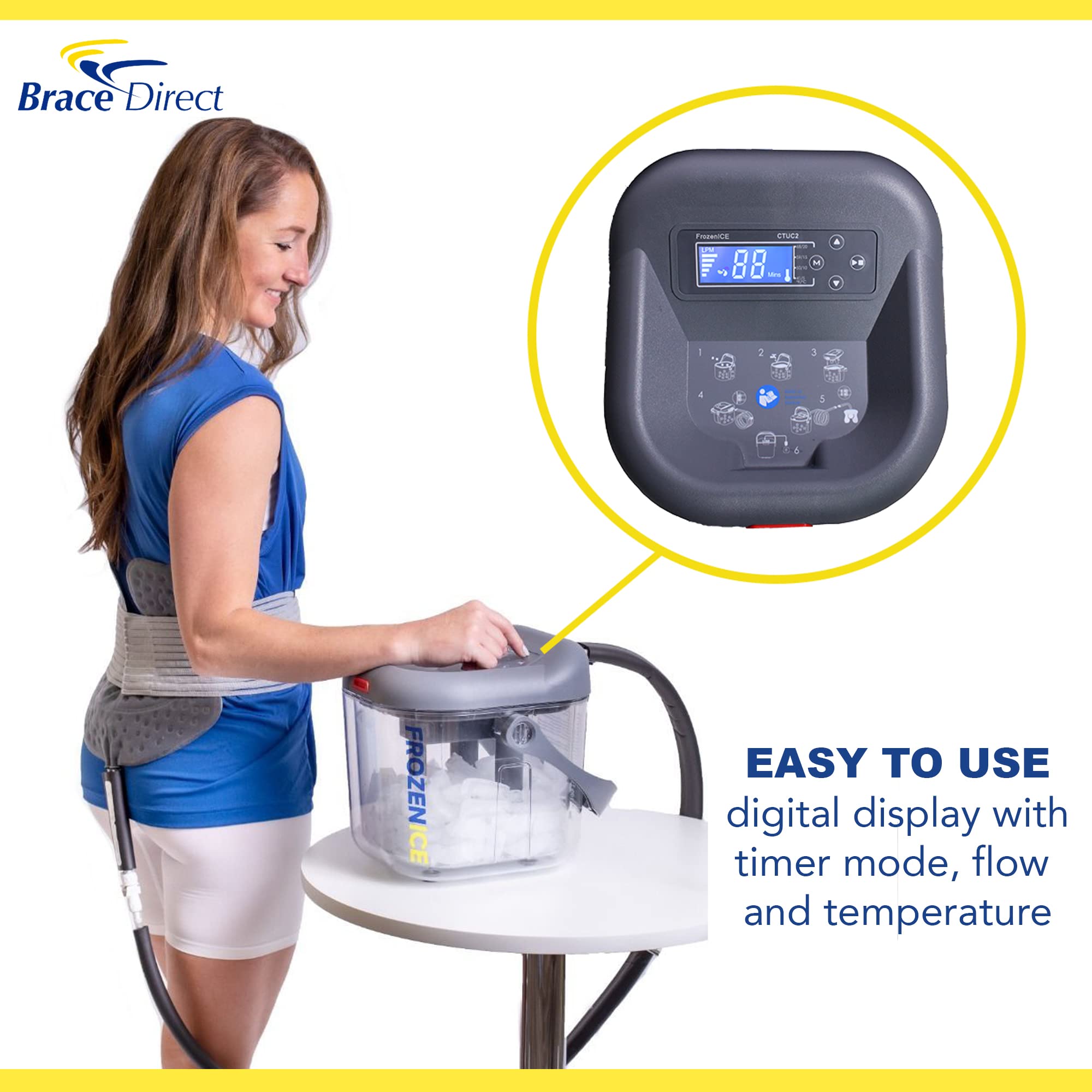 Frozen Ice Circulation Therapy Machine for Shoulder, Knee, Ankle & Back Pain Relief - Post Surgery Recovery, Cryotherapy for Joint Pain, Sore Muscles & Inflammation - Ideal for Athletes, Post-Workout Recovery & Tendonitis Treatment