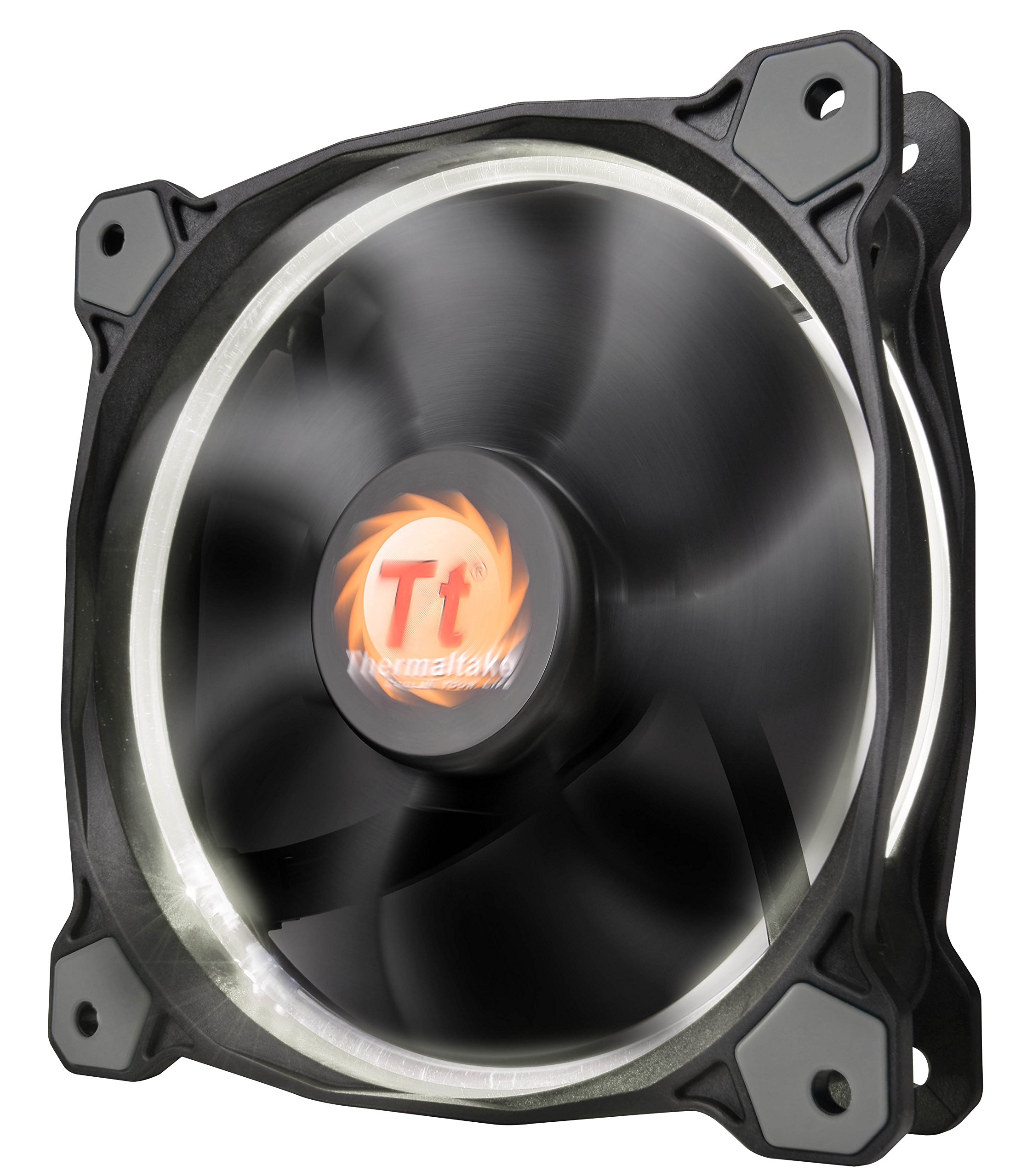 Thermaltake RIING 120mm RGB LED Ultra Quiet High Performance PC Case Cooling Fan - White | Perfect for Gaming PC Builds, Workstation Cooling & Computer Case Airflow Enhancement