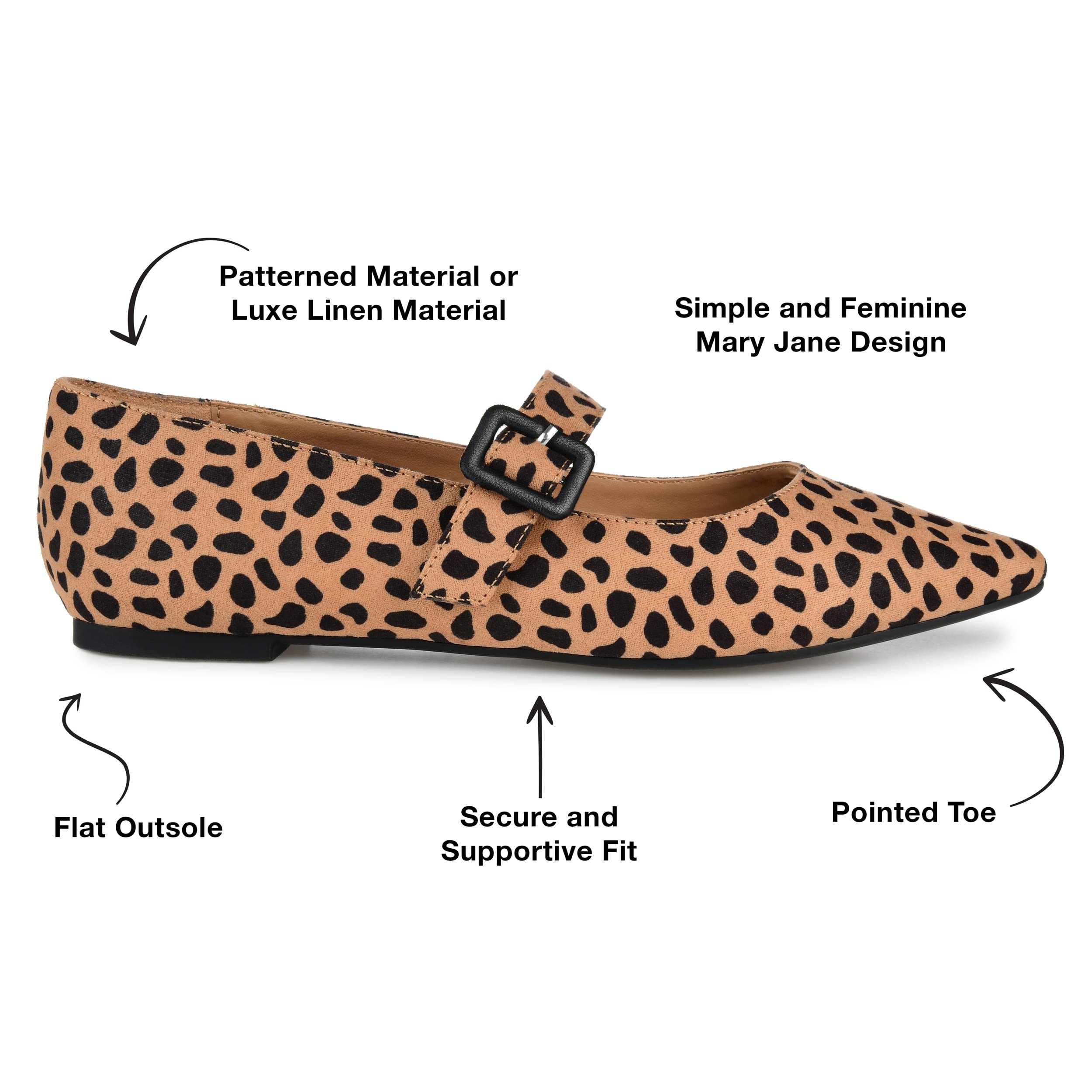 Journee Women's Karissa Comfortable Dress Flats - Elegant & Stylish for Work, Weddings & Casual Outings