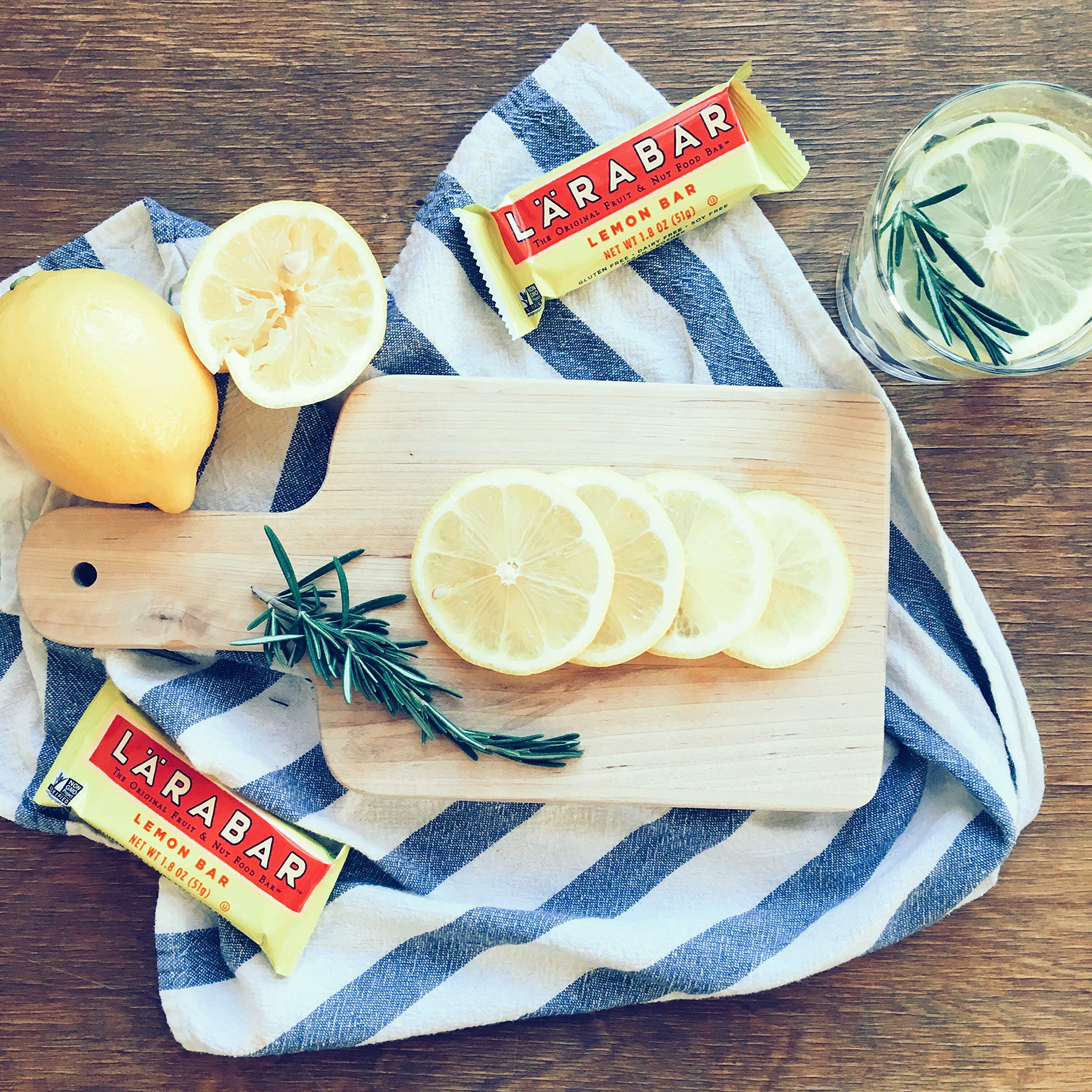 Larabar Lemon Bar - Gluten Free Vegan Fruit & Nut Energy Bars, 1.6 oz (18 Count Pack) - Healthy Snacks for Hiking, Work & On-the-Go Nutrition