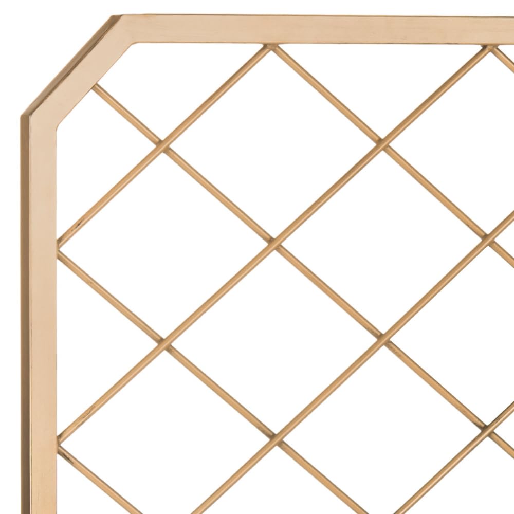 Safavieh Stitch Upholstered Queen Size Headboard in Antique Gold - Elegant Bedroom Decor for Master & Guest Rooms