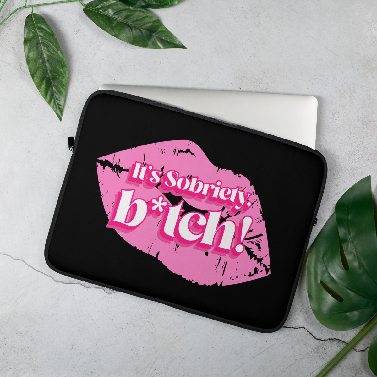 Sobriety Sass Laptop Sleeve - Motivational 13-15 Inch Computer Case for Women in Recovery | Perfect for AA Meetings, Work & School