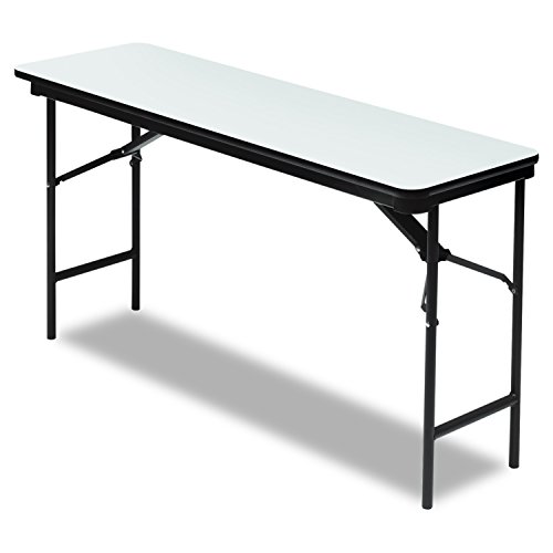 Premium Gray Wood Laminate Folding Table with Charcoal Legs - 18