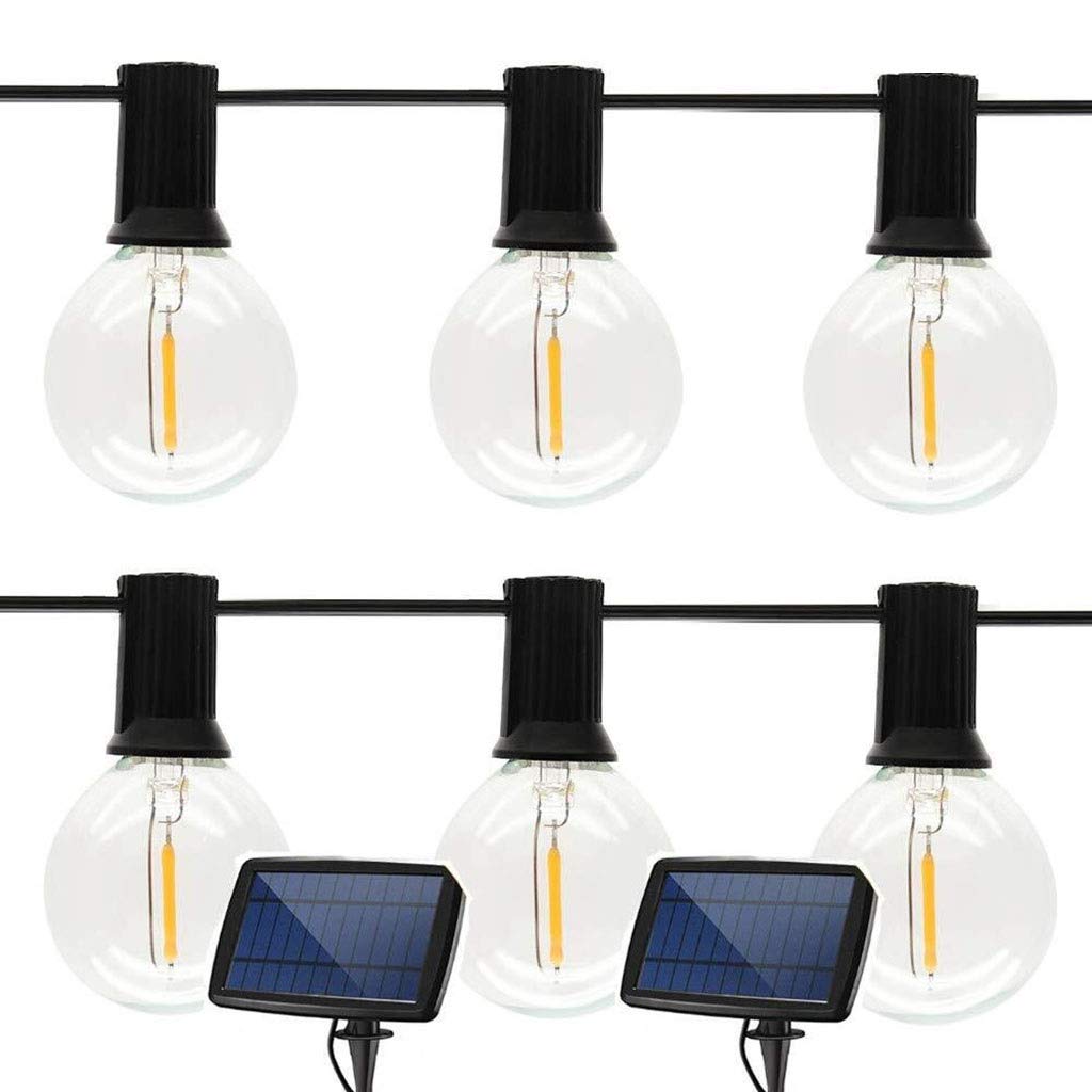 WDWL Solar Powered Outdoor LED String Lights - 8.2M 25 Spherical Bulbs for Garden, Patio, Wedding & Party Decor | Waterproof Hanging Lights for Indoor/Outdoor Use