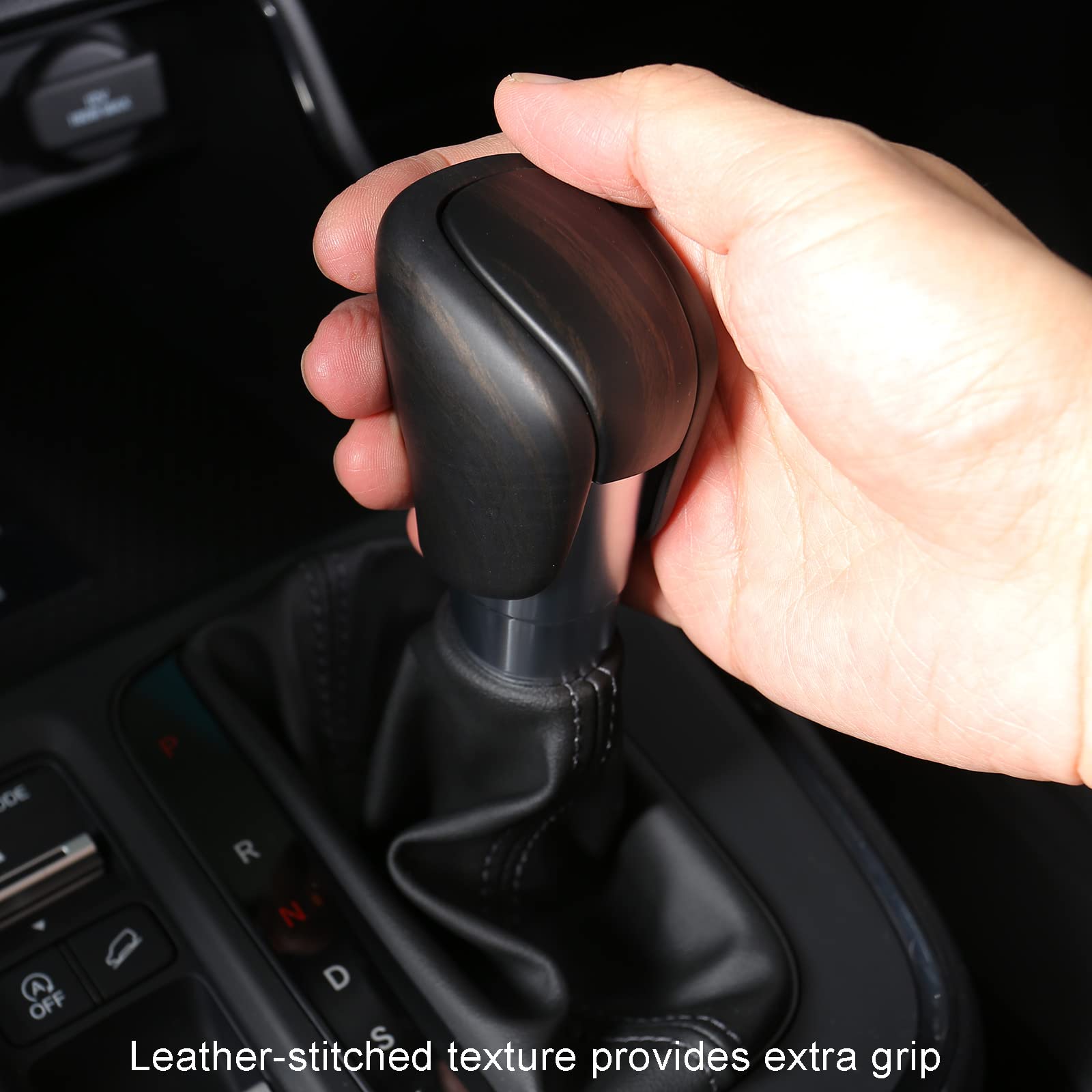 Premium Wood Grain Gear Shift Knob Cover for Honda CRV 2023-2025, Civic 2022-2025 & Accord 2018-2025 - Automatic Transmission CVT Boot Protector Decal - Interior Trim Upgrade for Enhanced Driving Comfort