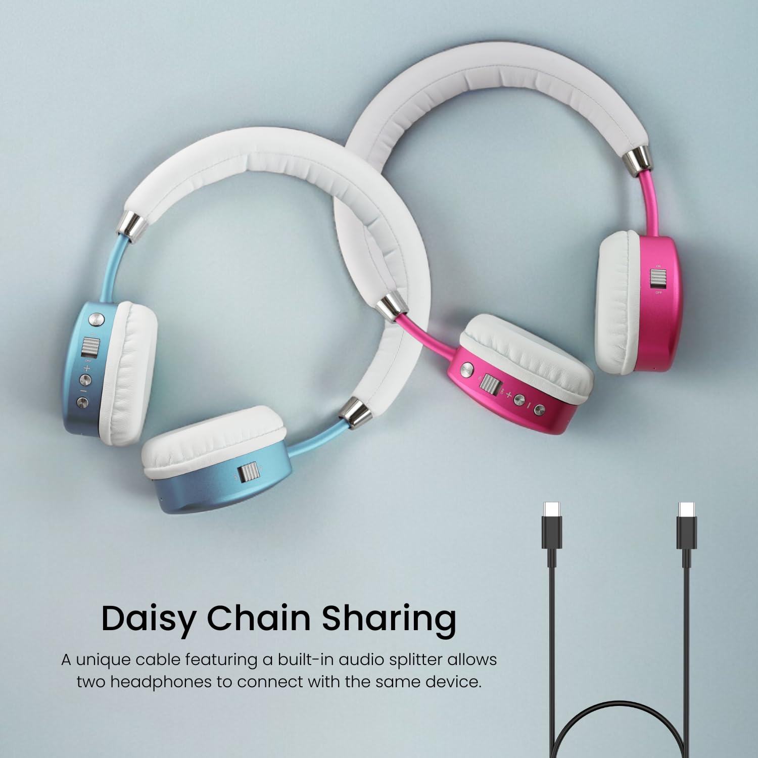 Puro Sound Labs PuroQuiet Plus Kids Bluetooth Headphones with Active Noise Cancelling - Volume Limited Safe Listening, Built-in Mic & Studio Sound - Lightweight On-Ear Design for School, Travel & Learning (Teal)