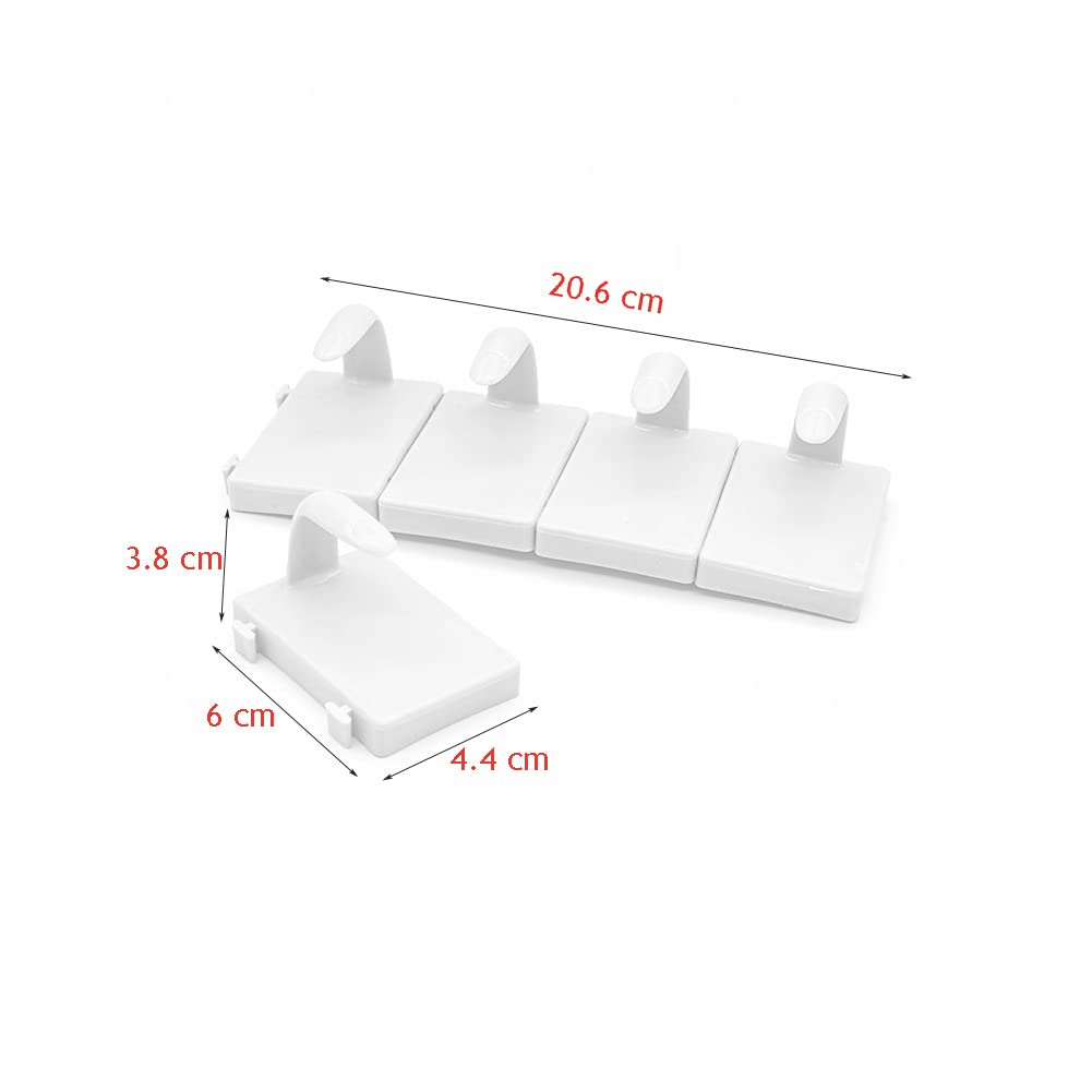 10 Pcs Nail Tip Practice Stand - Professional Nail Art Display Holder for Manicure Training, Salon & Home Use (Black & White) - Perfect for DIY Nail Artists & Beginners Learning Nail Techniques