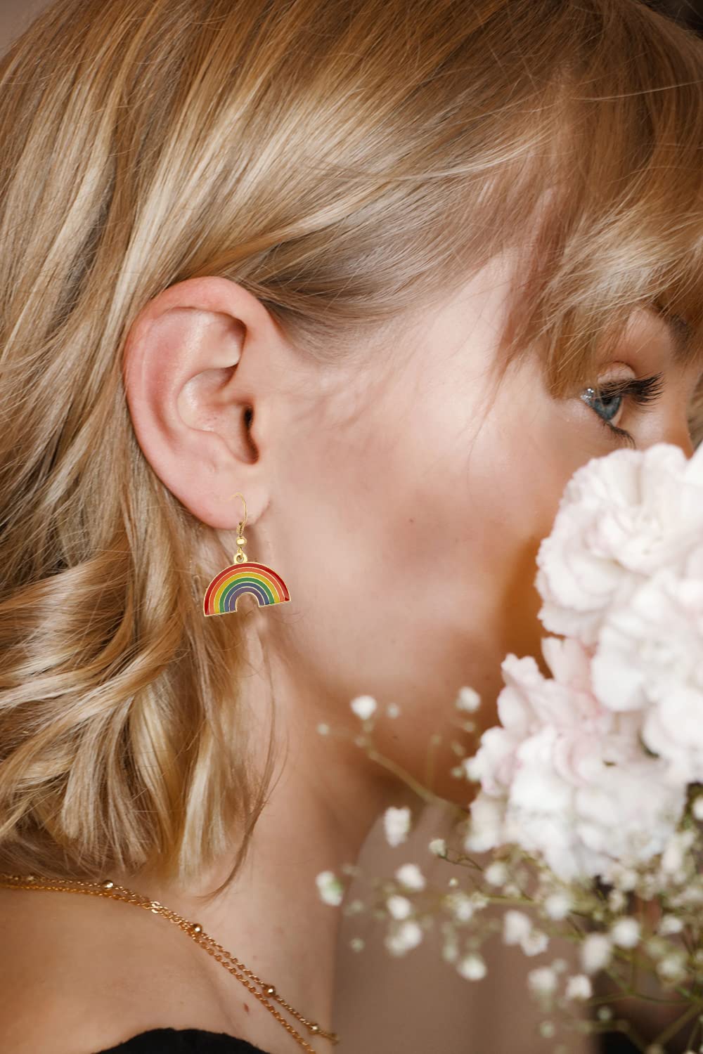 Rainbow LGBT Pride Dangle Earrings - Gay & Lesbian Jewelry Gifts for Women & Men - Perfect for Pride Month, LGBTQ+ Events & Everyday Wear