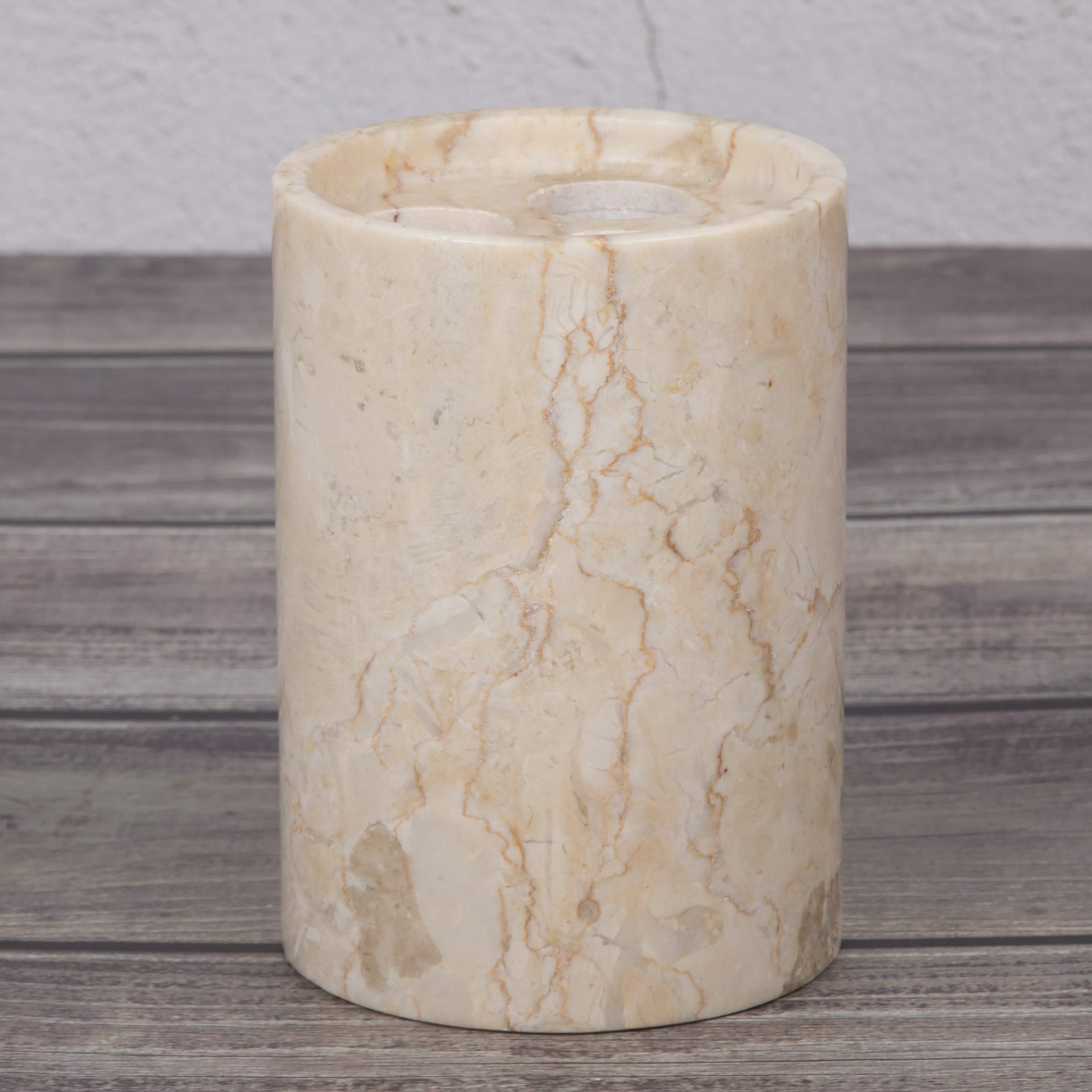 Creative Marble Toothbrush Holder for Bathroom - Elegant Champagne Inverary Design, Perfect for Modern Home & Spa Decor
