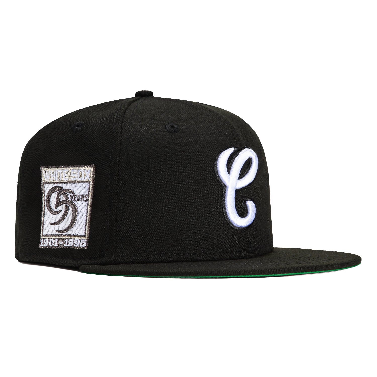 New Era 59Fifty Chicago White Sox 95th Anniversary Patch Snapback Hat - Black & White - Official MLB Baseball Cap for Fans & Collectors - Perfect for Games, Gifts, and Streetwear Fashion