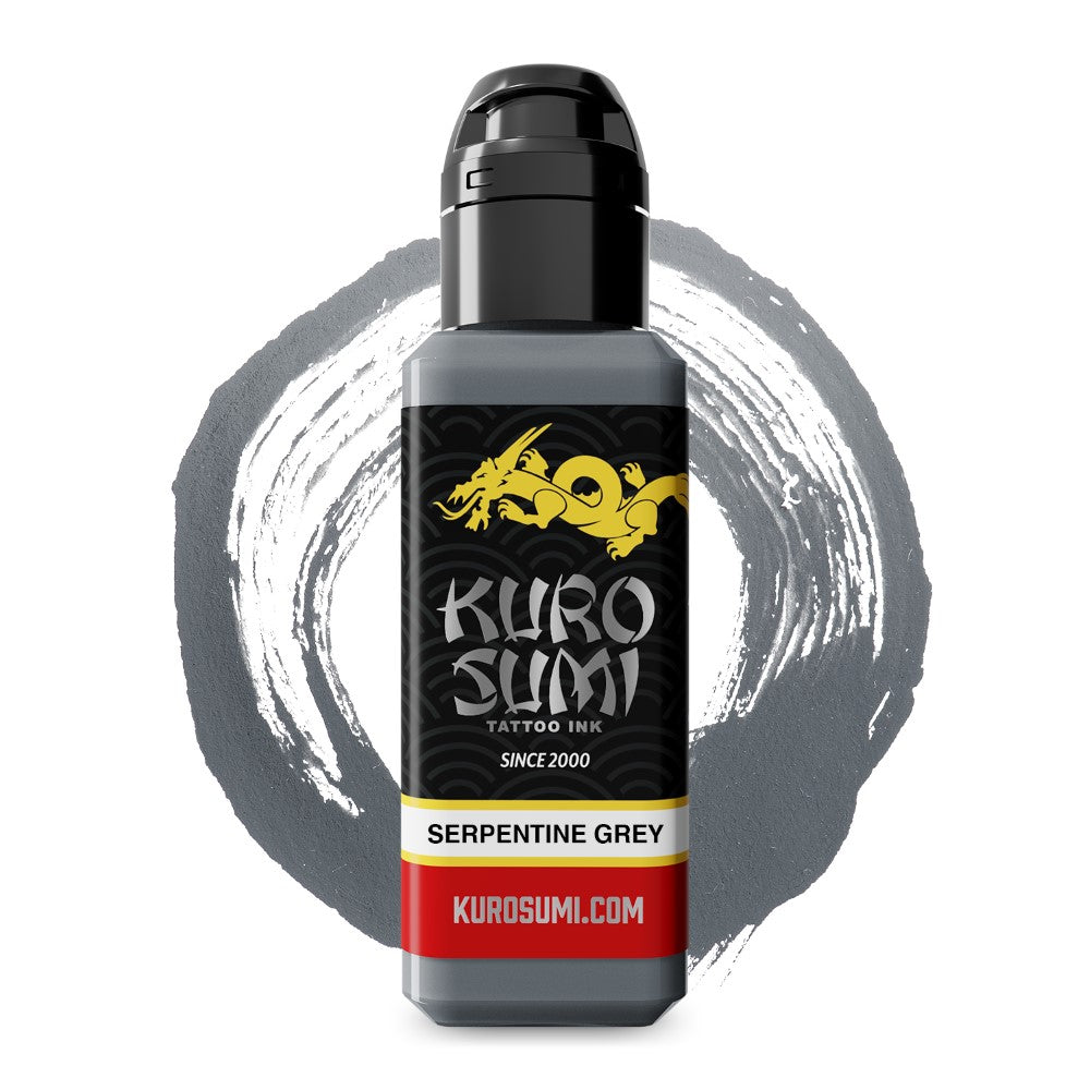 Kuro Sumi Serpentine Grey Tattoo Ink - Professional Quality, Vibrant & Long-Lasting - Perfect for Tattoo Artists, Body Art & Permanent Makeup