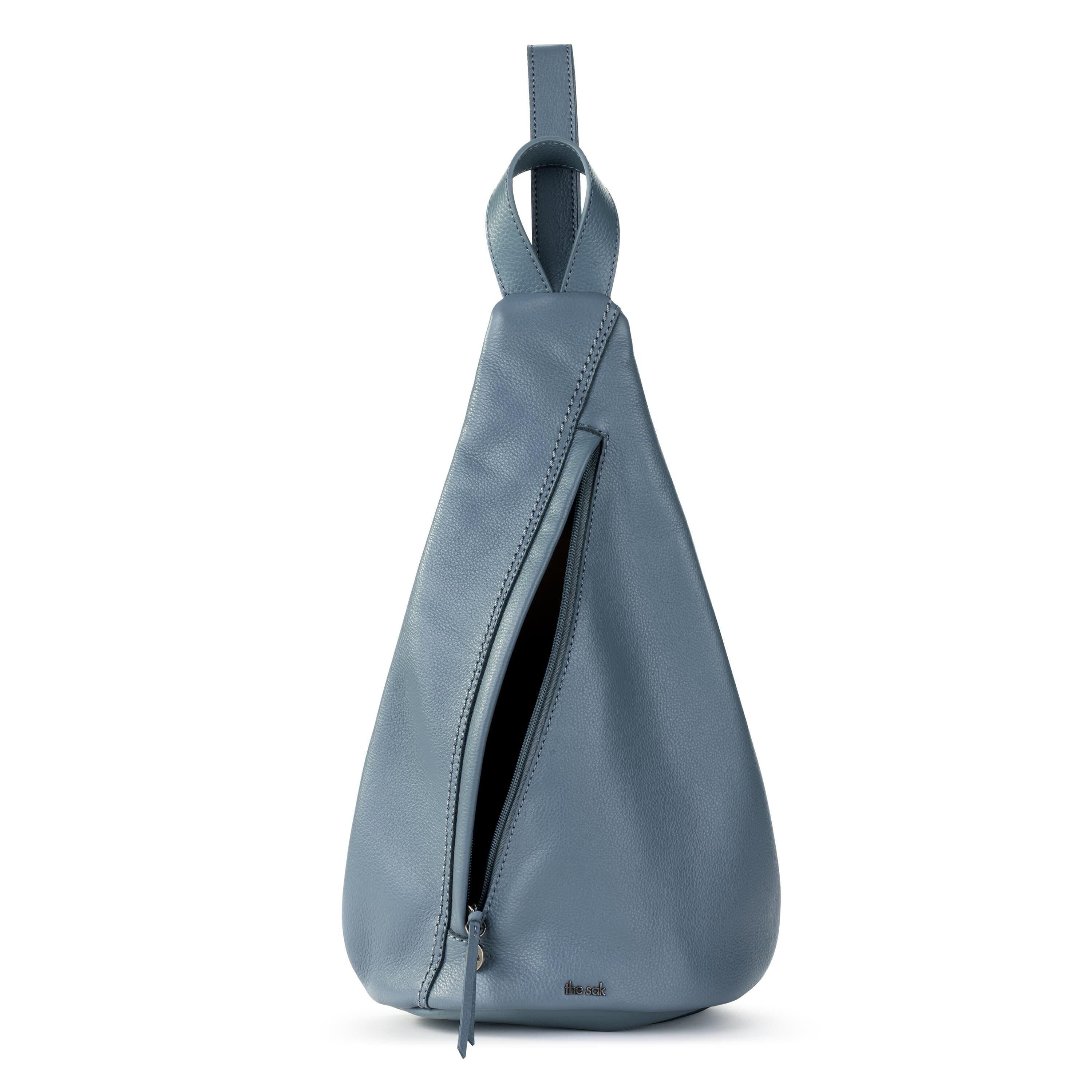 Geo Sling Backpack - Premium Leather Crossbody Bag for Men & Women - Water-Resistant Maritime Design - Perfect for Travel, Hiking & Daily Commute