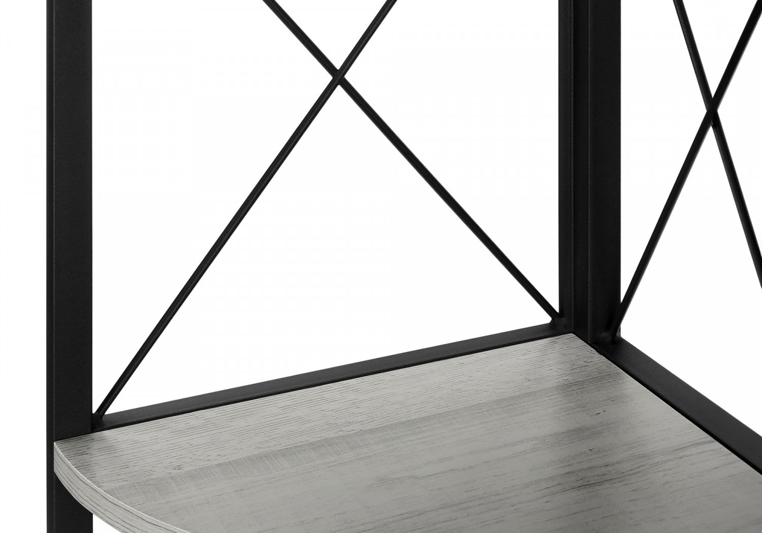 Zeva Grey Bookcase - Modern Bookshelf for Living Room, Bedroom & Office Storage - Sturdy & Stylish Home Furniture