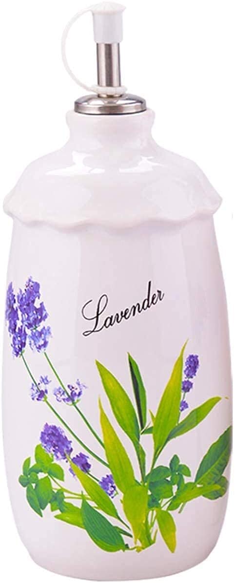 Premium Ceramic Olive Oil Dispenser Bottle 600ml - Elegant Oil & Vinegar Cruet for Kitchen, Soy Sauce & Liquid Condiment Pourer - Perfect for Cooking, Salad Dressing & Tabletop Display