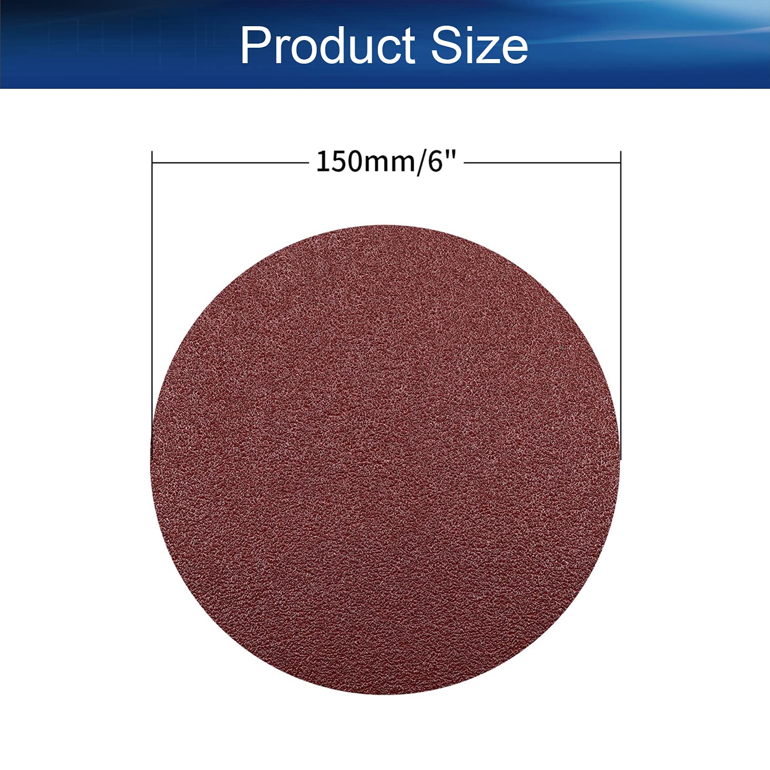 Auniwaig 6-Inch Self-Adhesive Sanding Discs - 40 Grit PSA Aluminum Oxide Sandpaper (20 Pack) for Random Orbital Sanders, Drills & Rotary Tools - Perfect for Woodworking, Metal Polishing & DIY Projects