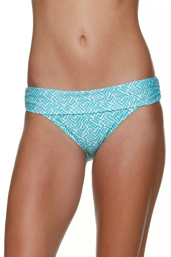 Fold Over Hipster Underwear | Sunset Key Kiwi Print | Comfortable & Stylish for Everyday Wear, Yoga, and Lounge