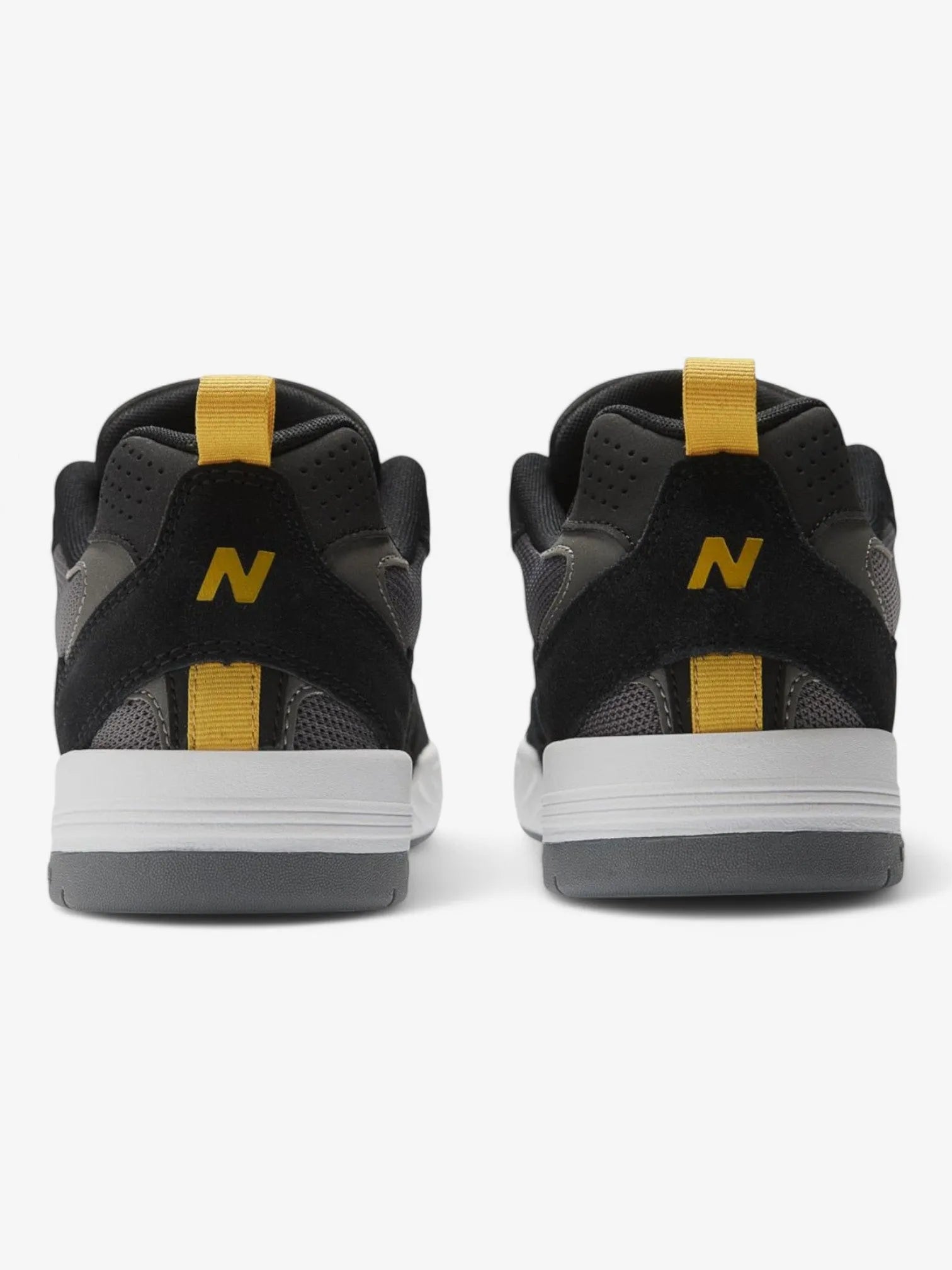 New Balance Numeric 808 Tiago Lemos Skate Shoes - Black, Gray & Yellow - High-Performance Skateboarding Sneakers for Street & Park Skating
