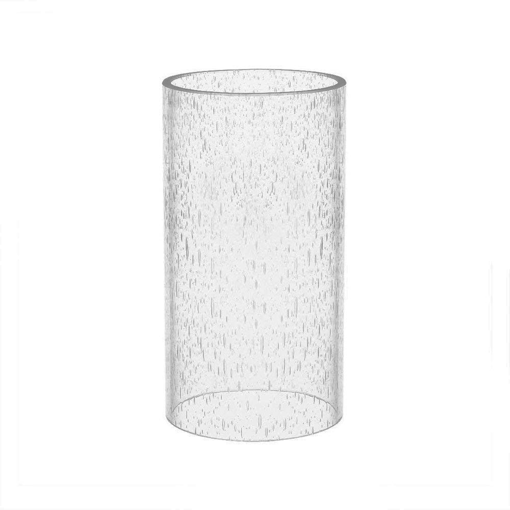 6x8 Inch Bubble Straight Cylinder Glass Lamp Shade Replacement - Clear Glass Shade for Table Lamps, Floor Lamps & Pendant Lights - Decorative Lighting for Living Room, Bedroom & Office