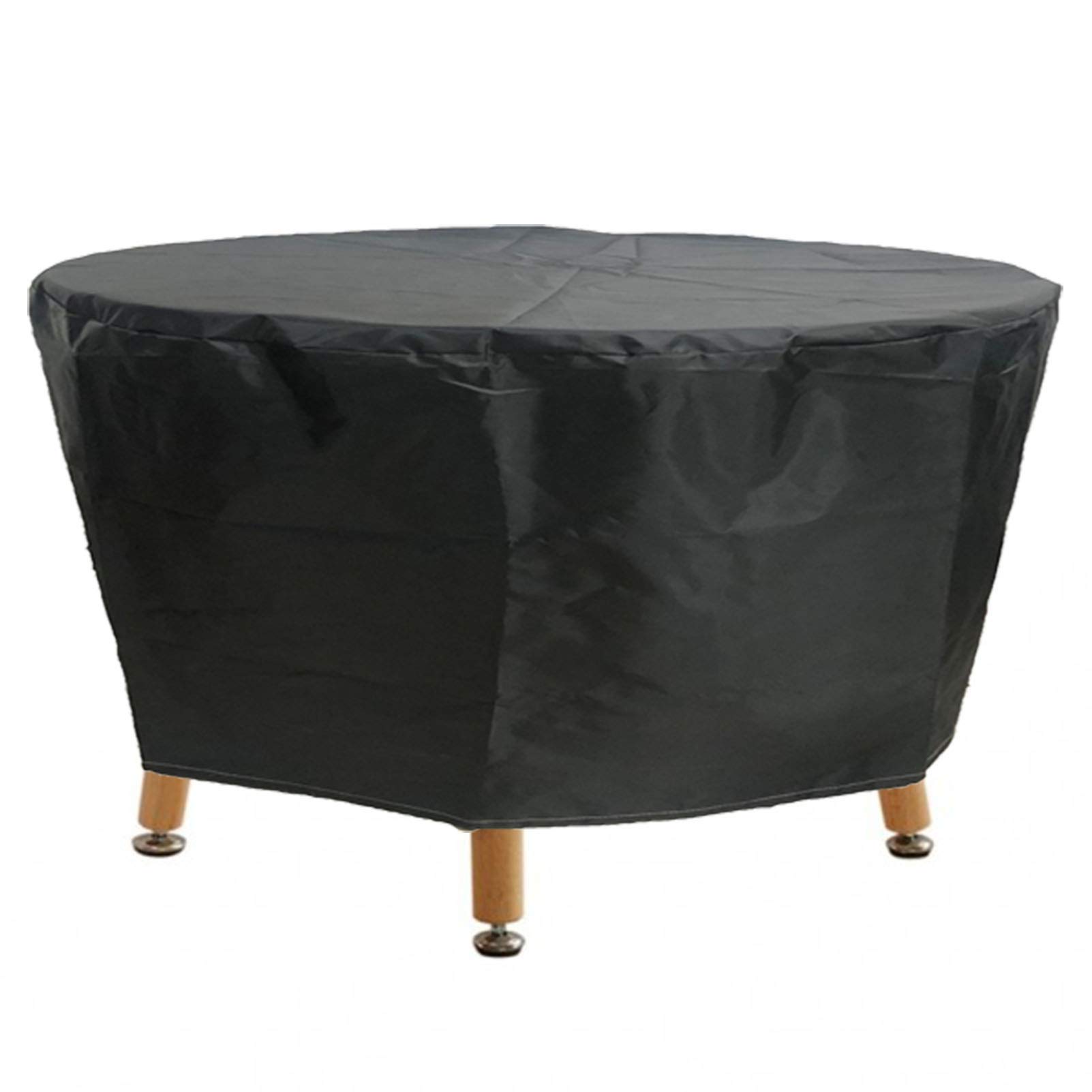 Heavy Duty 90x38 Inch Round Waterproof Garden Table Cover - 420D Oxford Fabric, UV Resistant Patio Furniture Protection for Outdoor Use - Perfect for Picnics, BBQs, and Backyard Gatherings