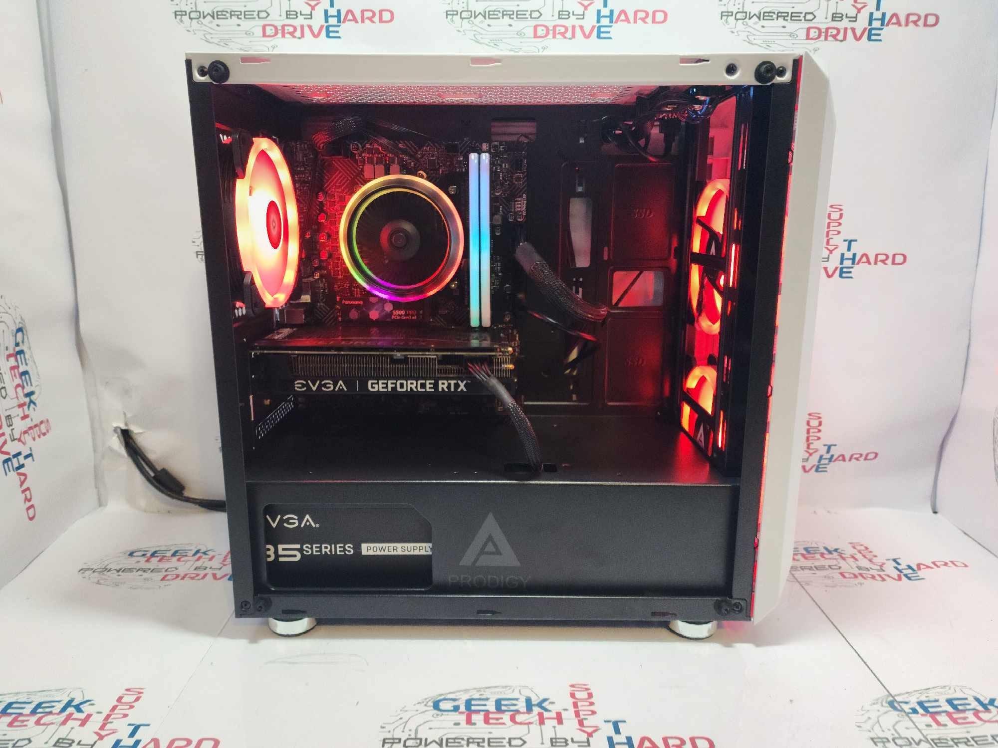 Gaming PC with Intel i5-12400 & RTX 4060 - 1TB SSD, 32GB DDR4 3200MHz, WiFi - White Desktop Computer for Esports, Streaming & Content Creation
