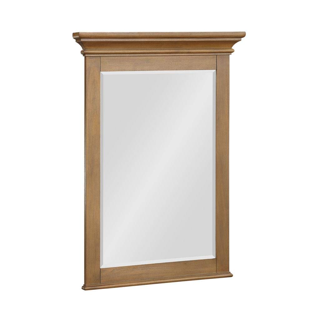 Dorel Living Monteray Beach 24 Inch Rustic Bathroom Mirror - Natural Wood Frame, Wall Mounted Vanity Mirror for Bathroom Decor, Bedroom, Entryway (24 Inches)