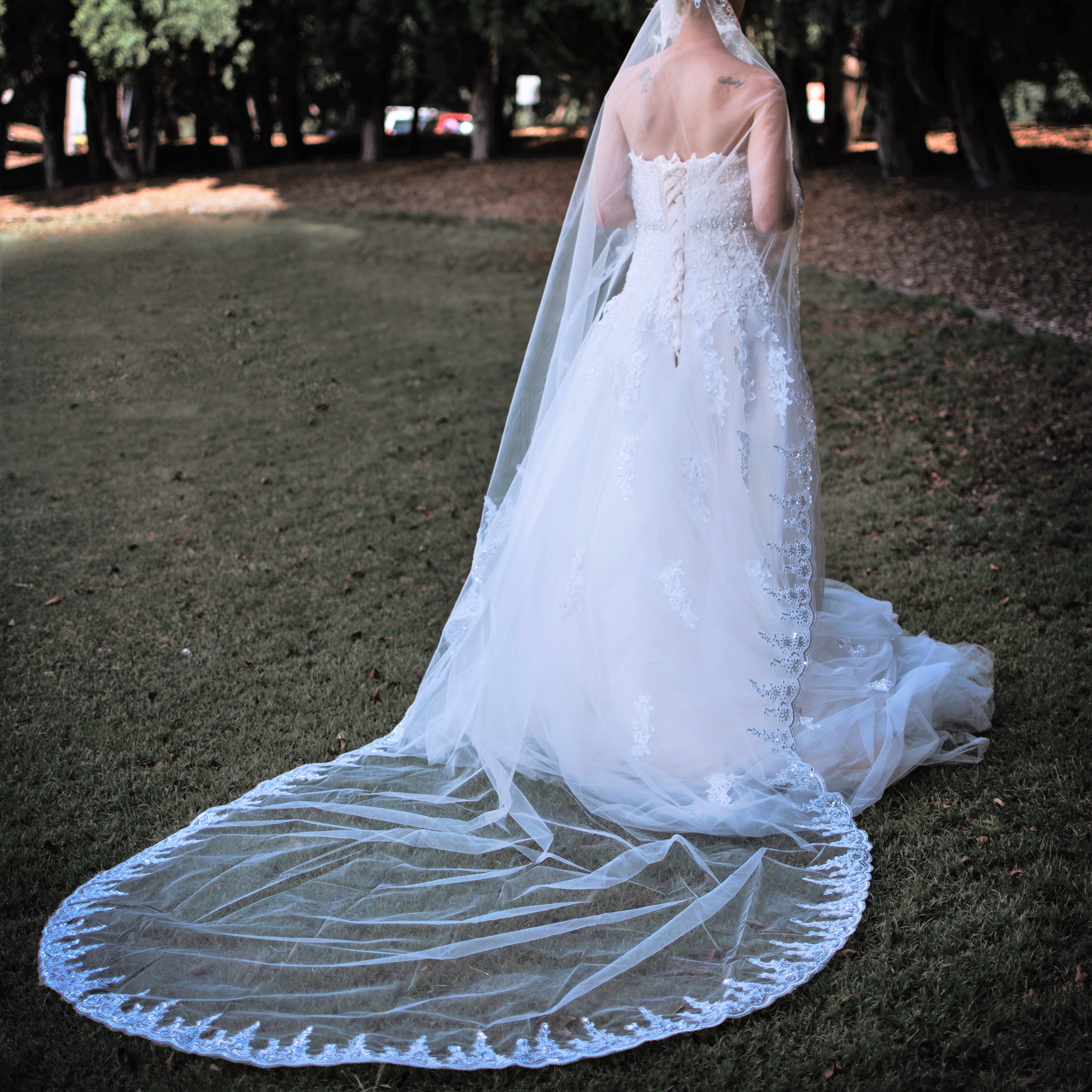 Rachav Veil - Elegant Lace Bridal Veil for Weddings & Special Occasions | Perfect for Brides, Prom & Formal Events